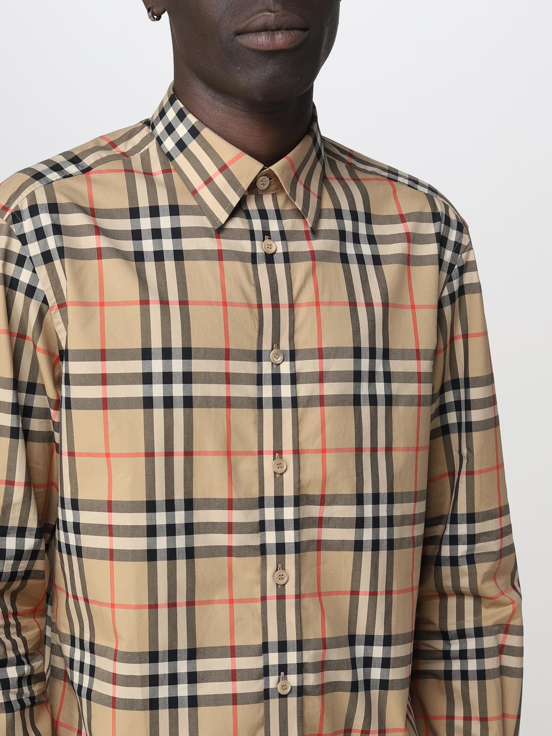 BURBERRY SHIRT: Shirt men Burberry, Beige - Img 5