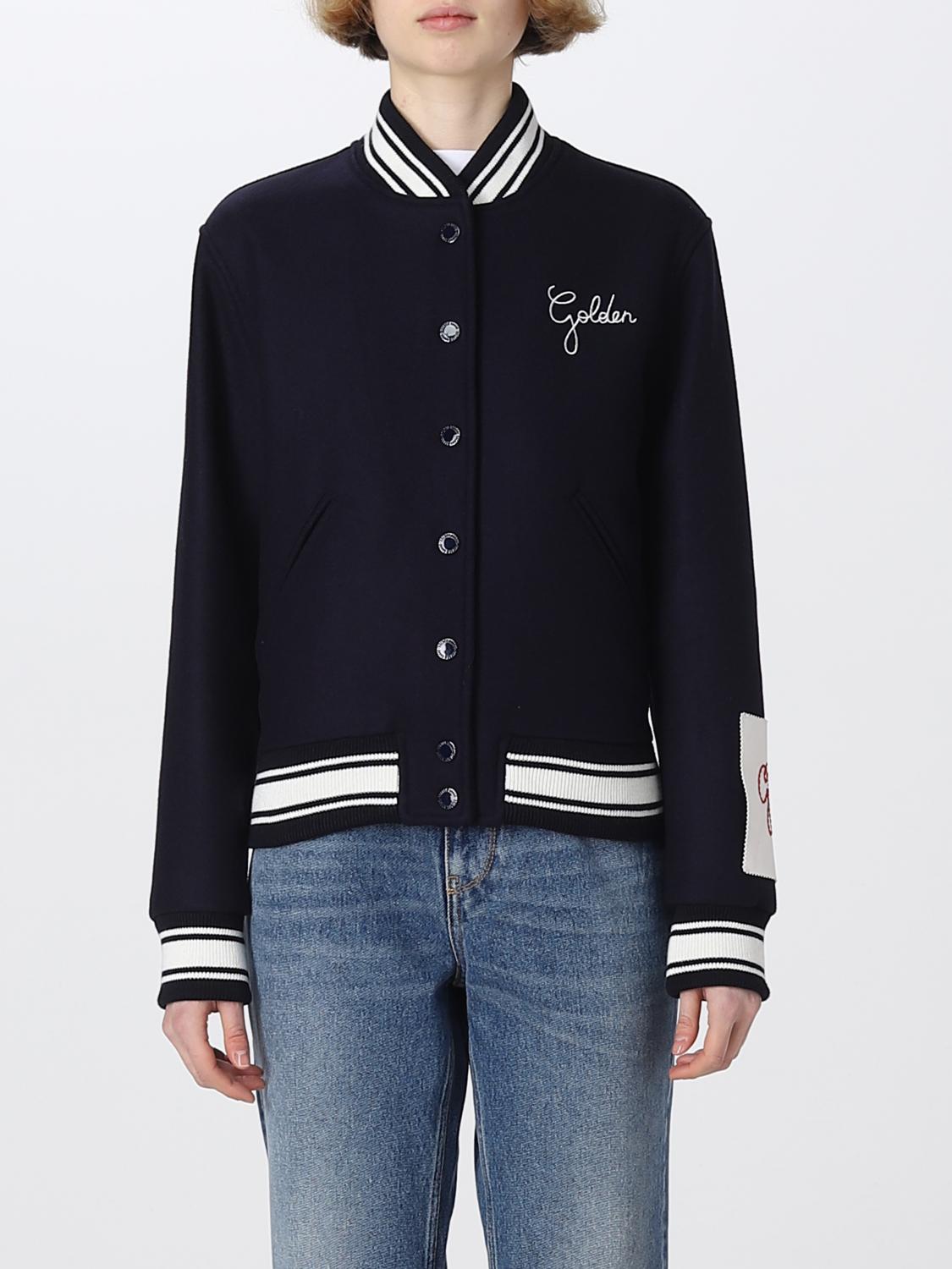 GOLDEN GOOSE GIACCA: Bomber Golden Goose in misto lana, Blue - Img 1