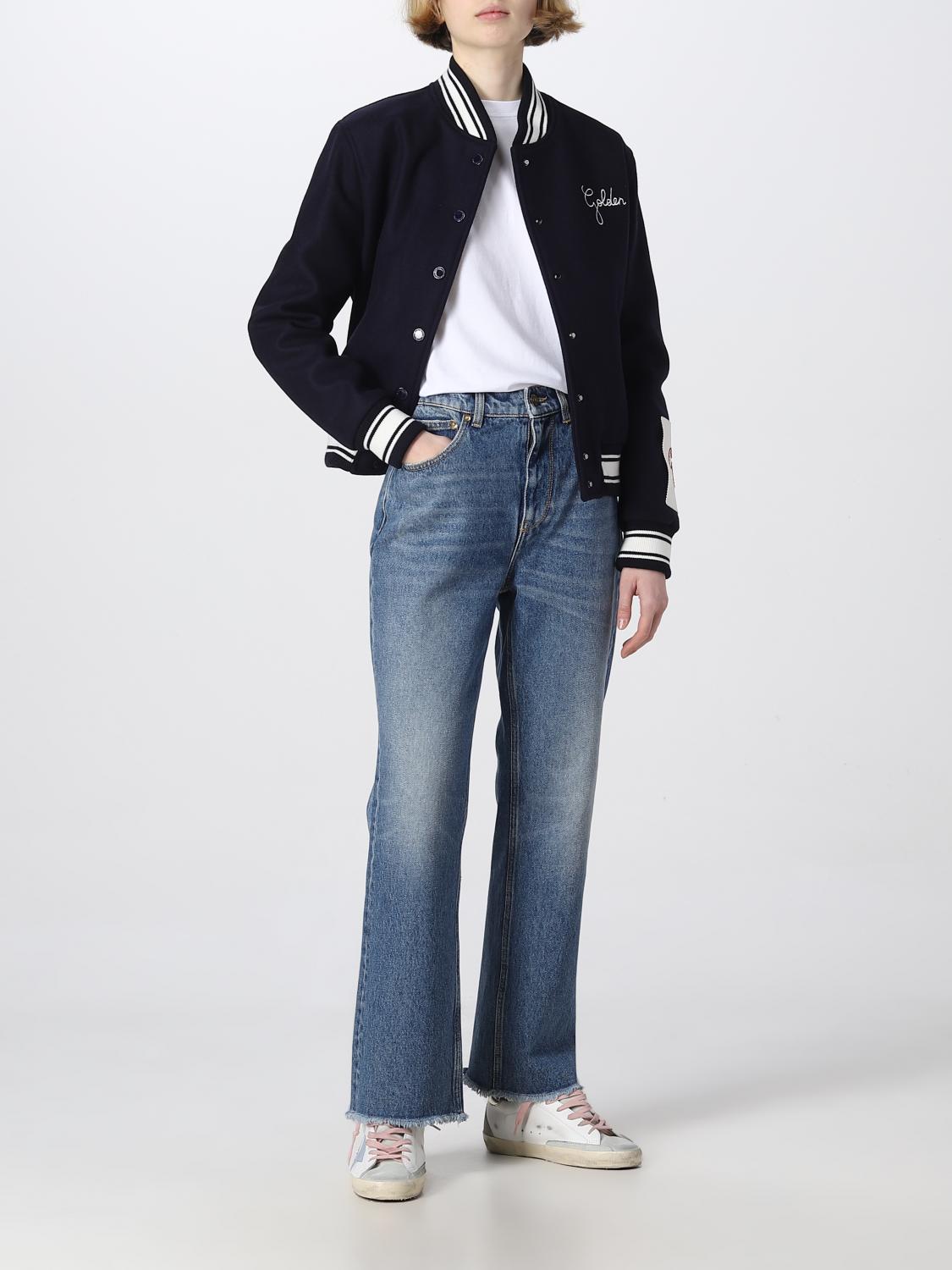 GOLDEN GOOSE GIACCA: Bomber Golden Goose in misto lana, Blue - Img 2
