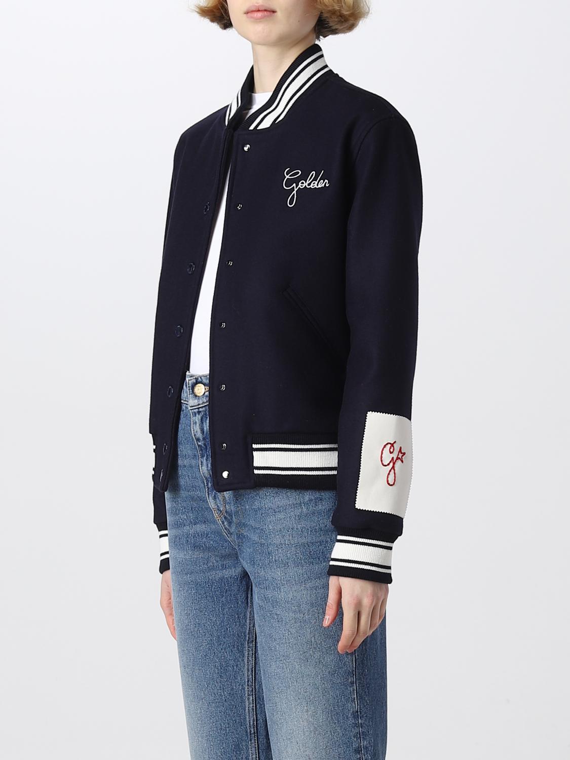 GOLDEN GOOSE GIACCA: Bomber Golden Goose in misto lana, Blue - Img 4