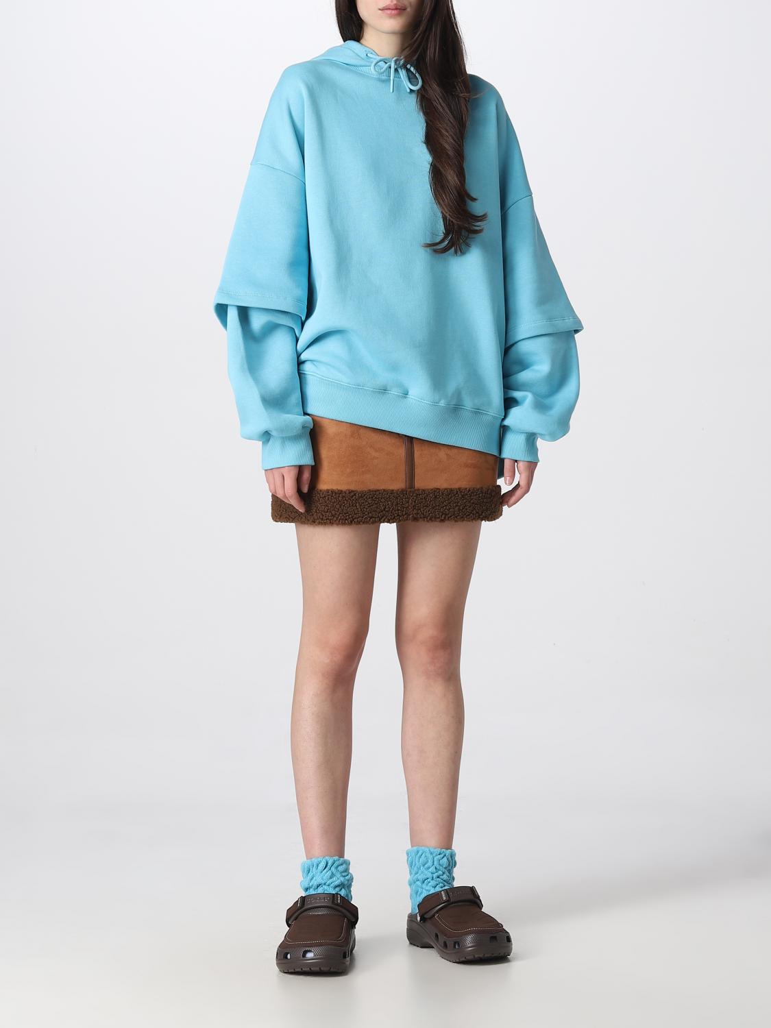 ROTATE FELPA: Felpa Rotate in cotone, Blue - Img 2