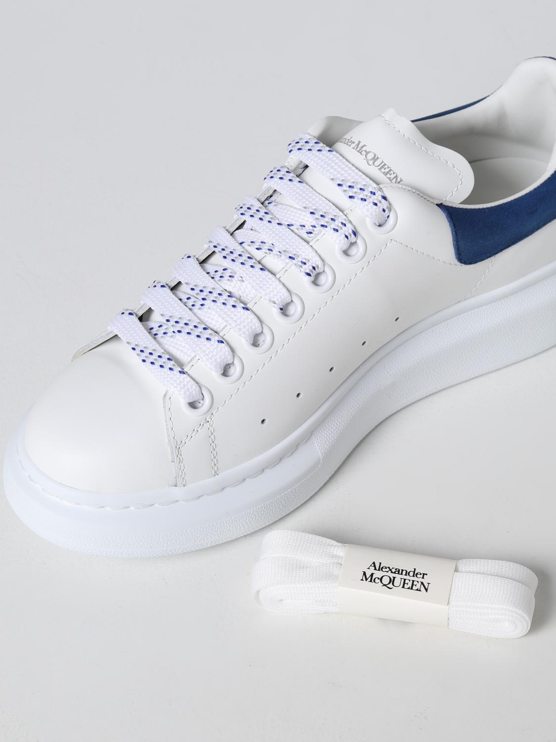 MCQUEEN SNEAKERS: Sneakers Larry McQueen in pelle, Blue - Img 4