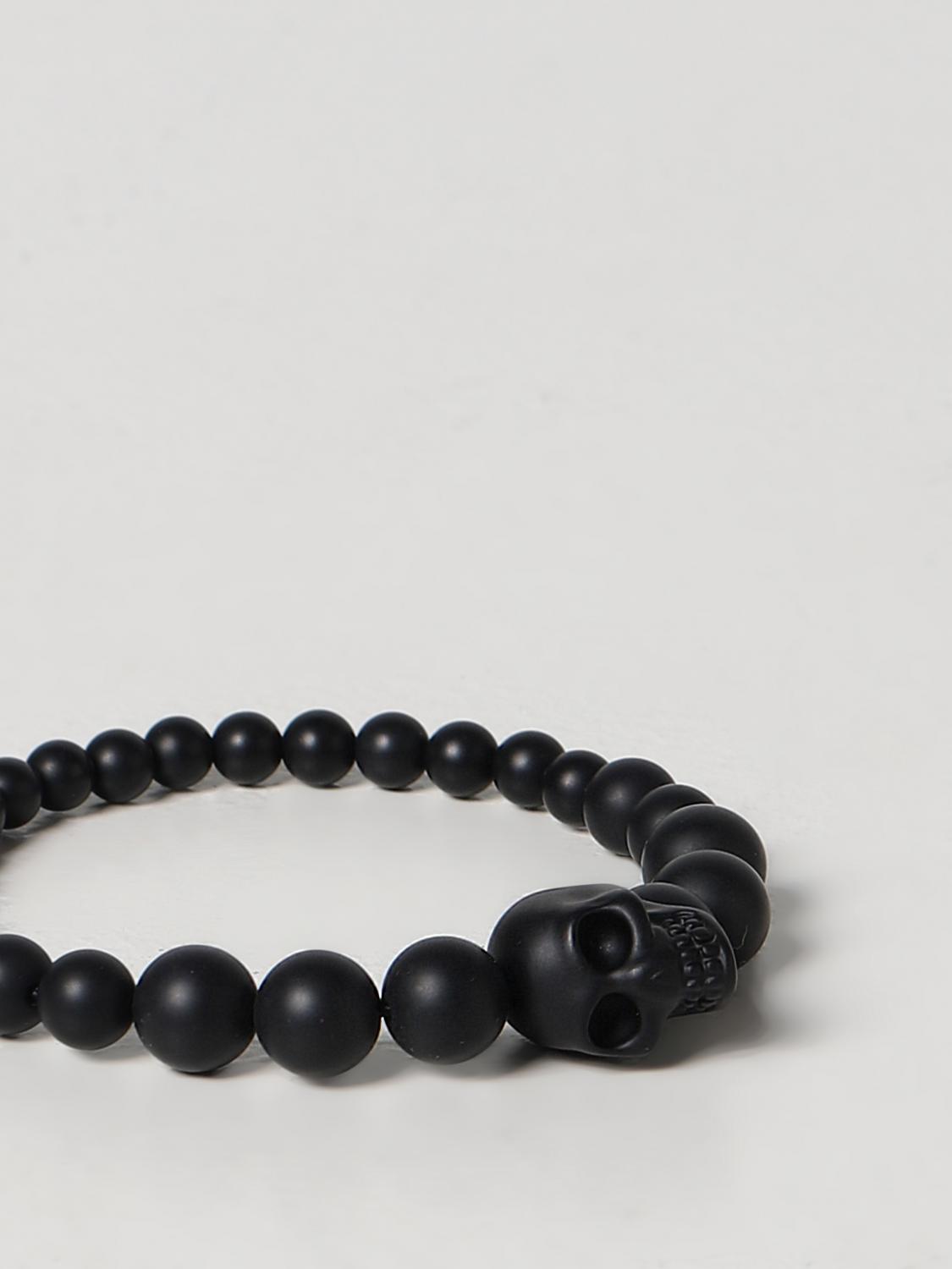 MCQUEEN GIOIELLO: Bracciale Skull Ball McQueen in onice, Nero - Img 2