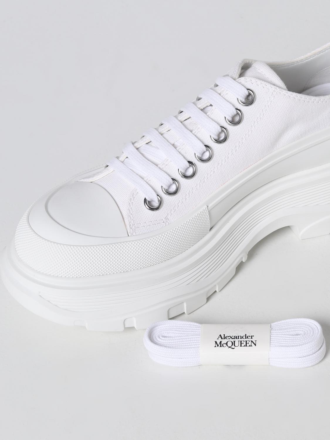 MCQUEEN SNEAKERS: Sneakers Tread Slick McQueen in canvas, Bianco - Img 4