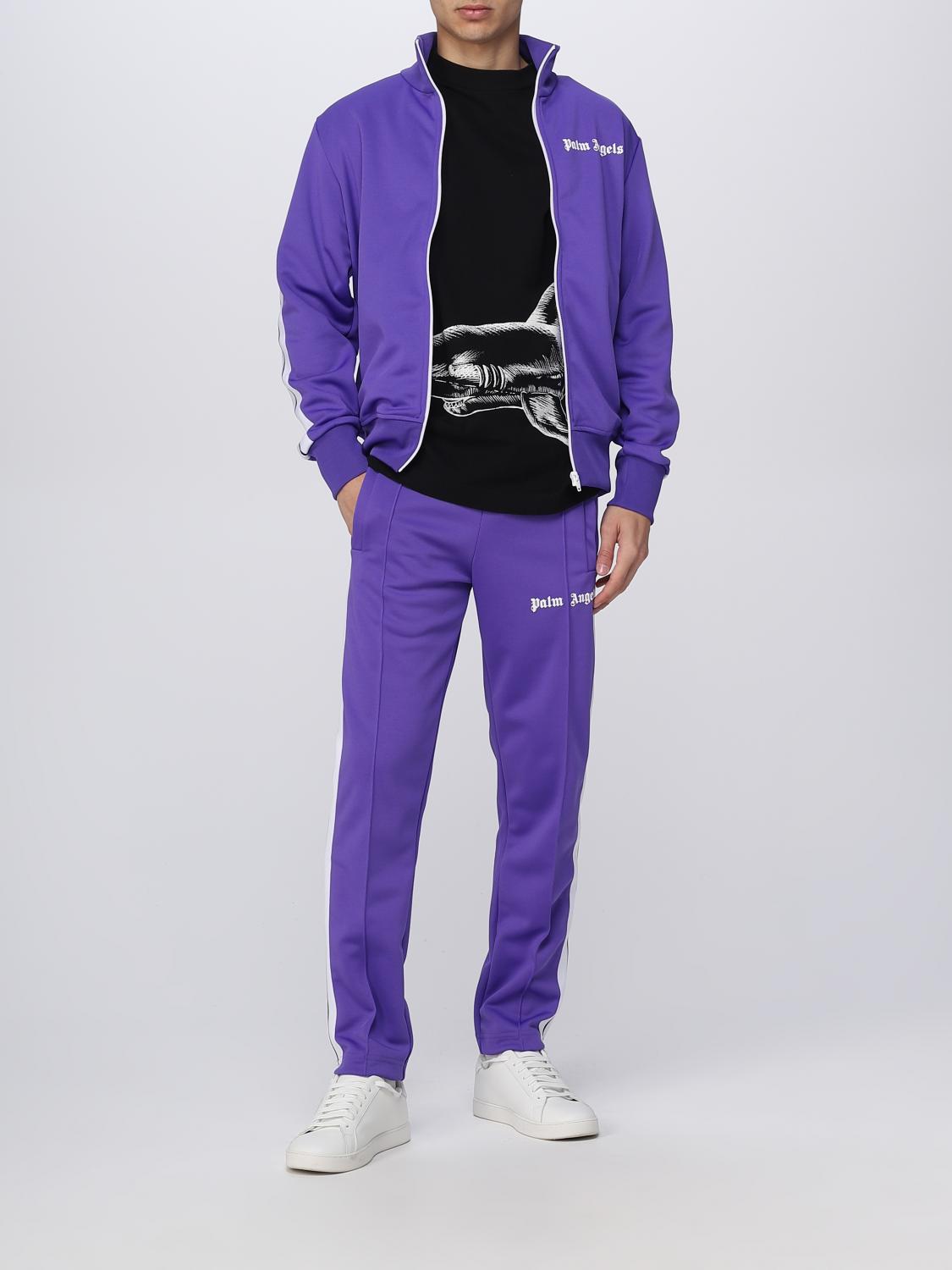 PALM ANGELS 外套: 外套 男士 Palm Angels, 紫色 - Img 2
