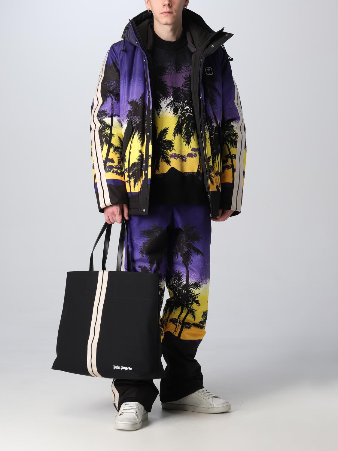 PALM ANGELS BORSA: Borsa Palm Angels in canvas, Nero - Img 2