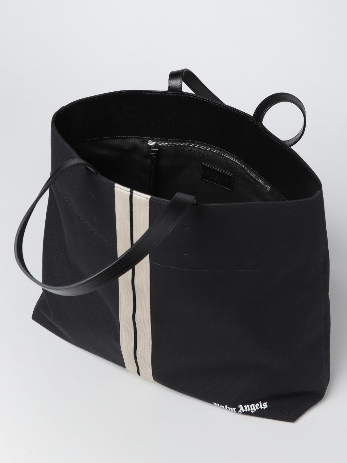 PALM ANGELS BORSA: Borsa Palm Angels in canvas, Nero - Img 5