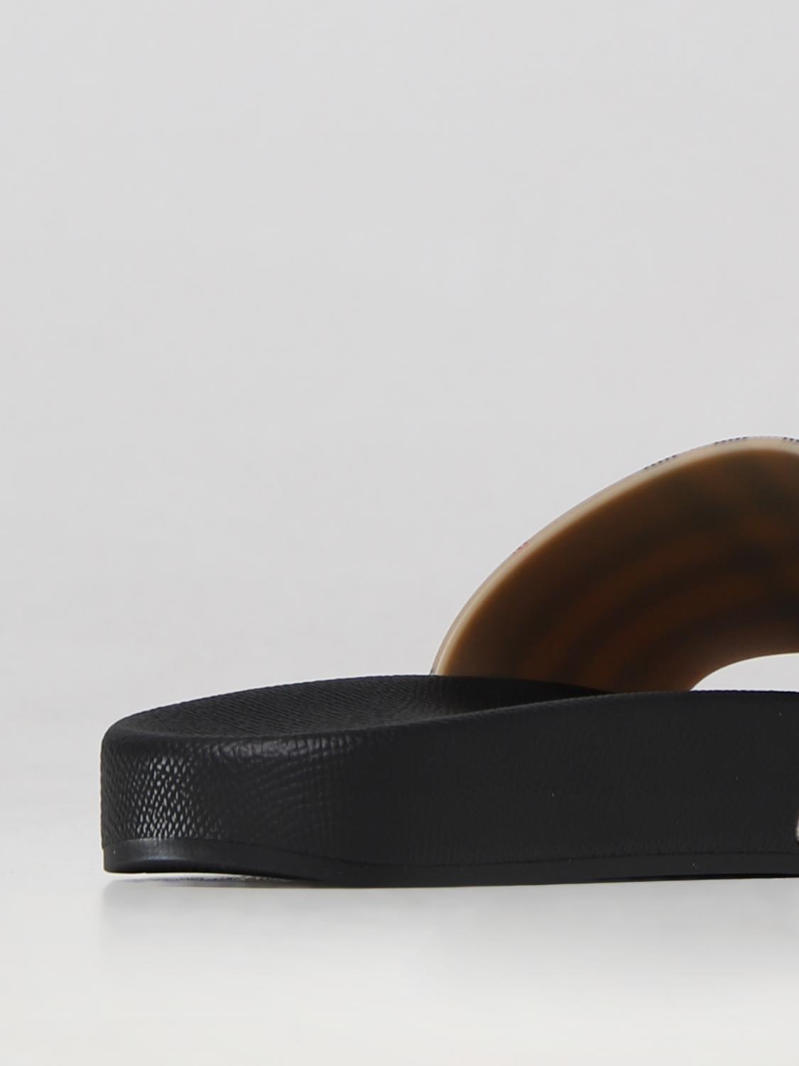 シューズ・サンダルその他 BURBERRY Woman Flat sandals Beige 8057037 BURBERRY: slides in rubber - Beige | Burberry flat sandals