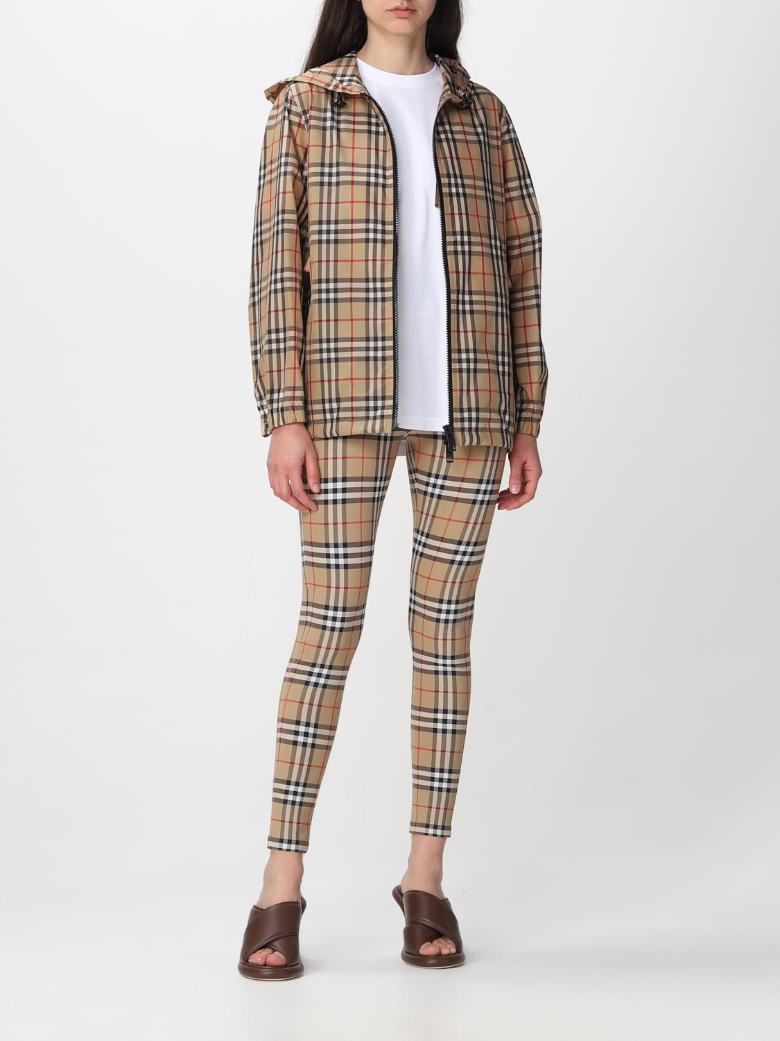 BURBERRY TOP: Pantaloni Burberry in tessuto stretch, Beige - Img 2