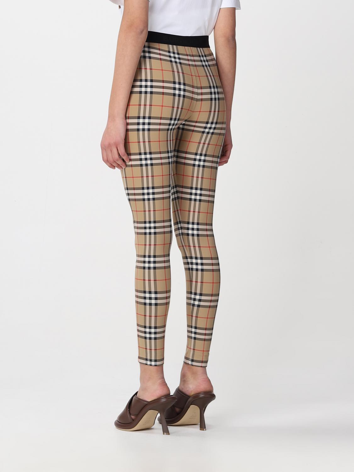 BURBERRY TOP: Pantaloni Burberry in tessuto stretch, Beige - Img 3