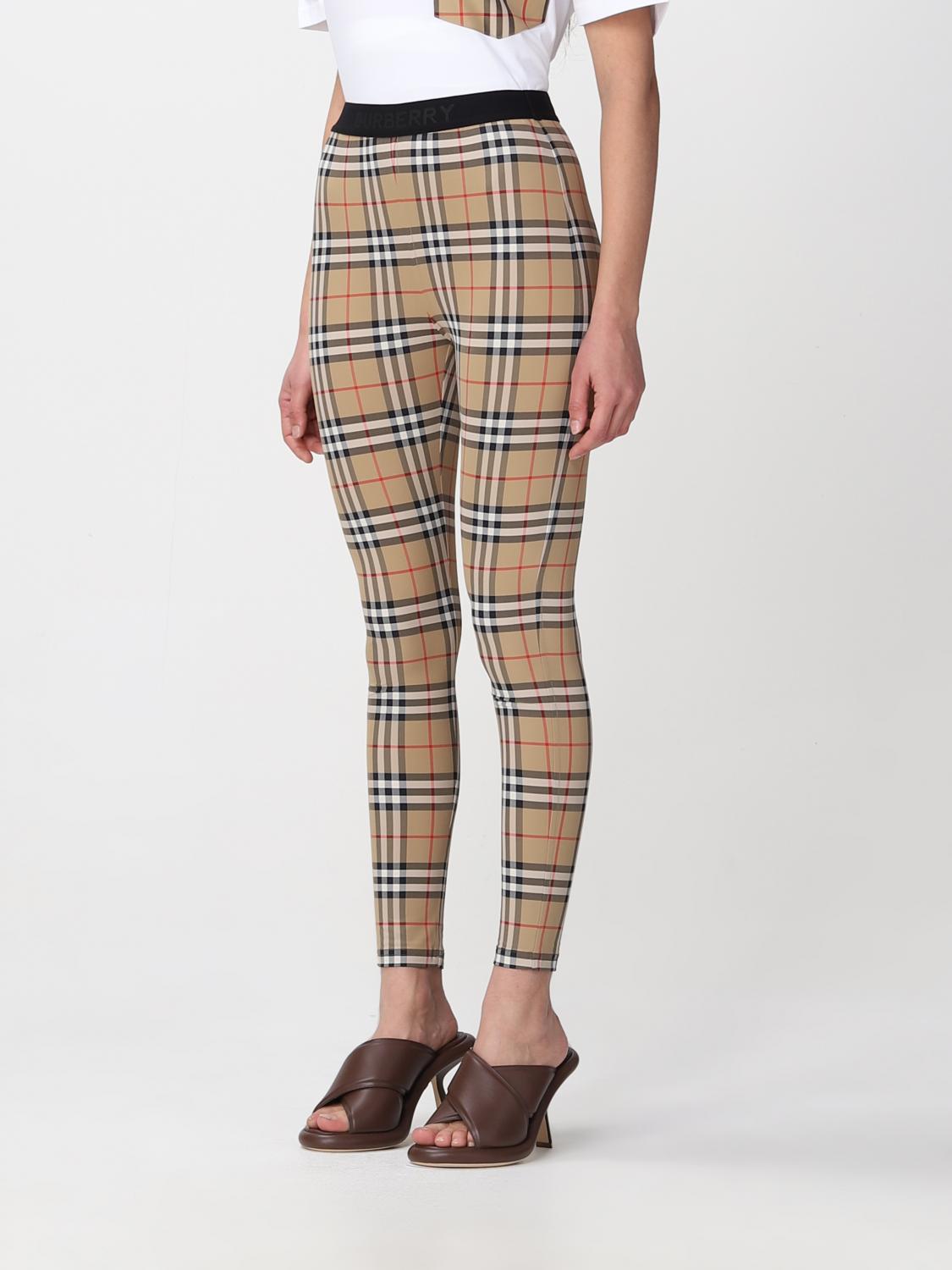 BURBERRY TOP: Pantaloni Burberry in tessuto stretch, Beige - Img 4