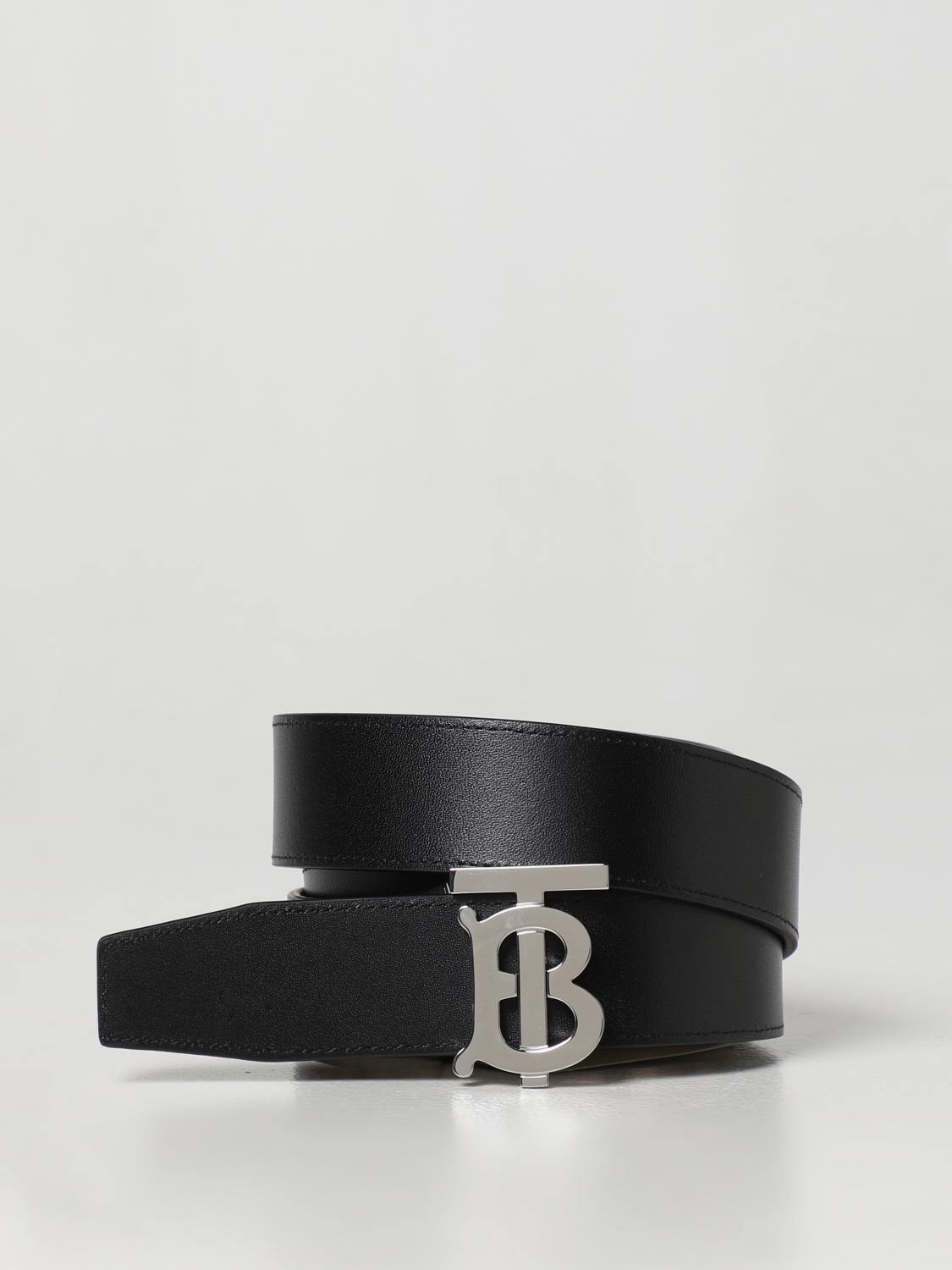 BURBERRY BELT: Burberry reversible belt in leather and coated fabric, Beige - Img 2