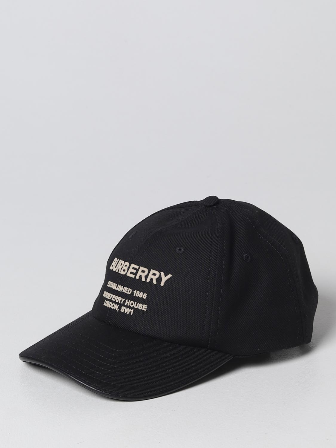 BURBERRY 黒 キャップ M Burberry - Logo-Print Modal and Mesh Baseball Cap - Black