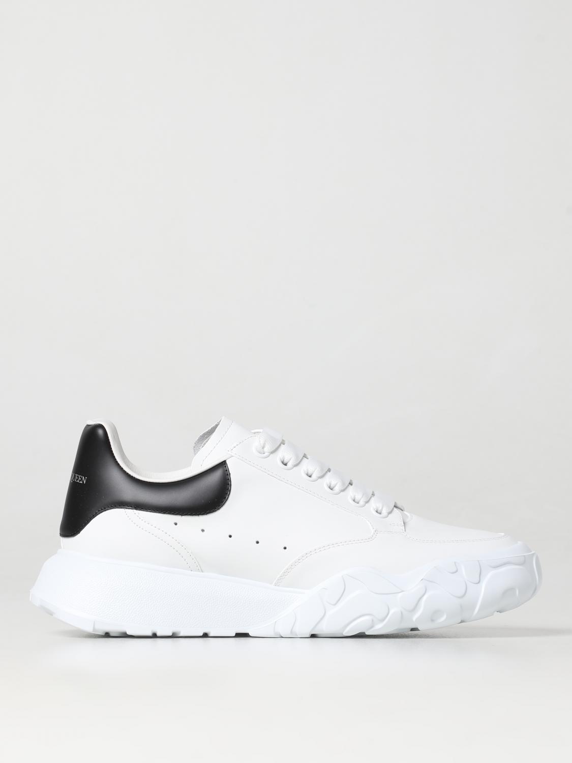 Mcqueen Shoes Alexander Mcqueen Hombre Zapatillas MCQUEEN: New Court  Leather Sneakers White McQueen Sneakers