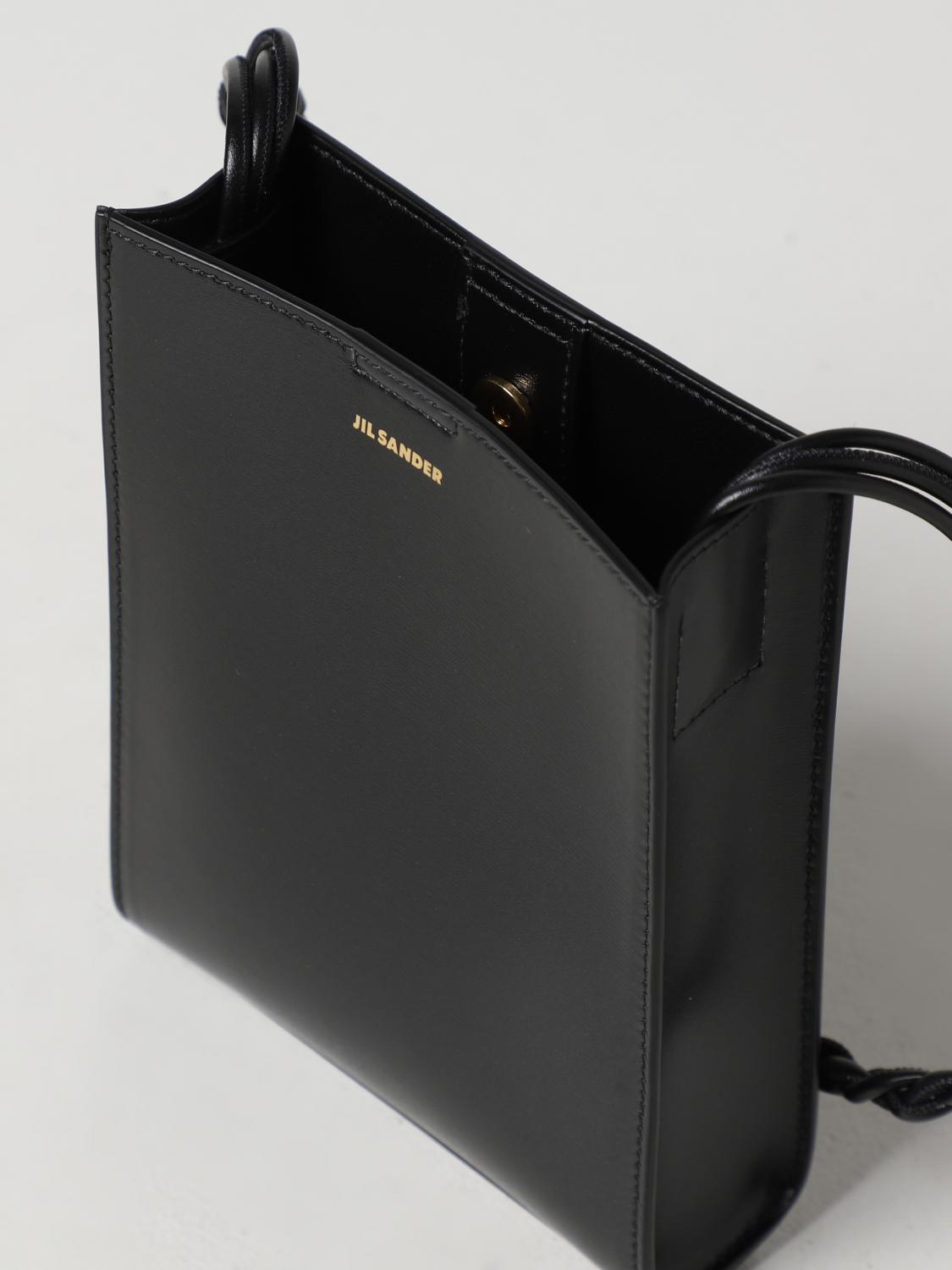 JIL SANDER BORSA MINI: Borsa Tangle Jil Sander in pelle, Nero - Img 4