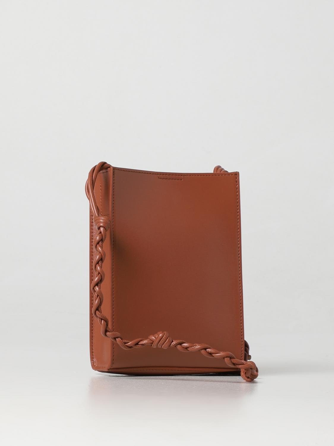 JIL SANDER BORSA MINI: Borsa Tangle Jil Sander in pelle, Marrone - Img 2