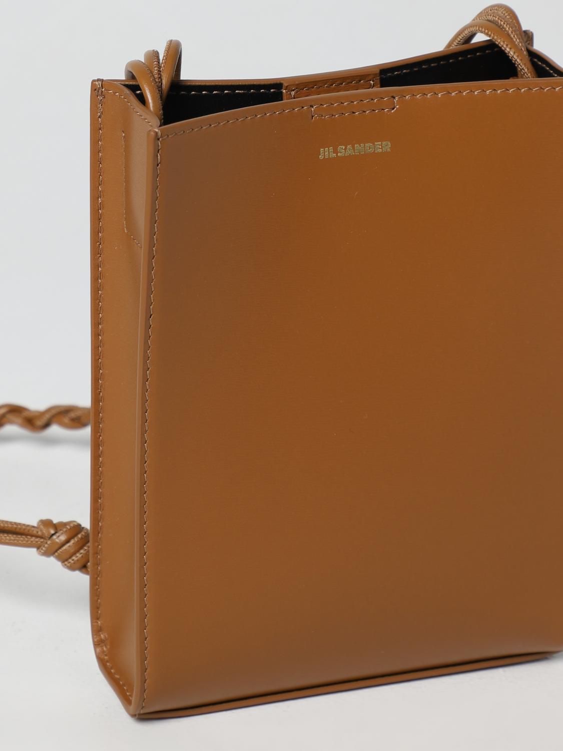 JIL SANDER BORSA MINI: Borsa Tangle Jil Sander in pelle, Cammello - Img 3