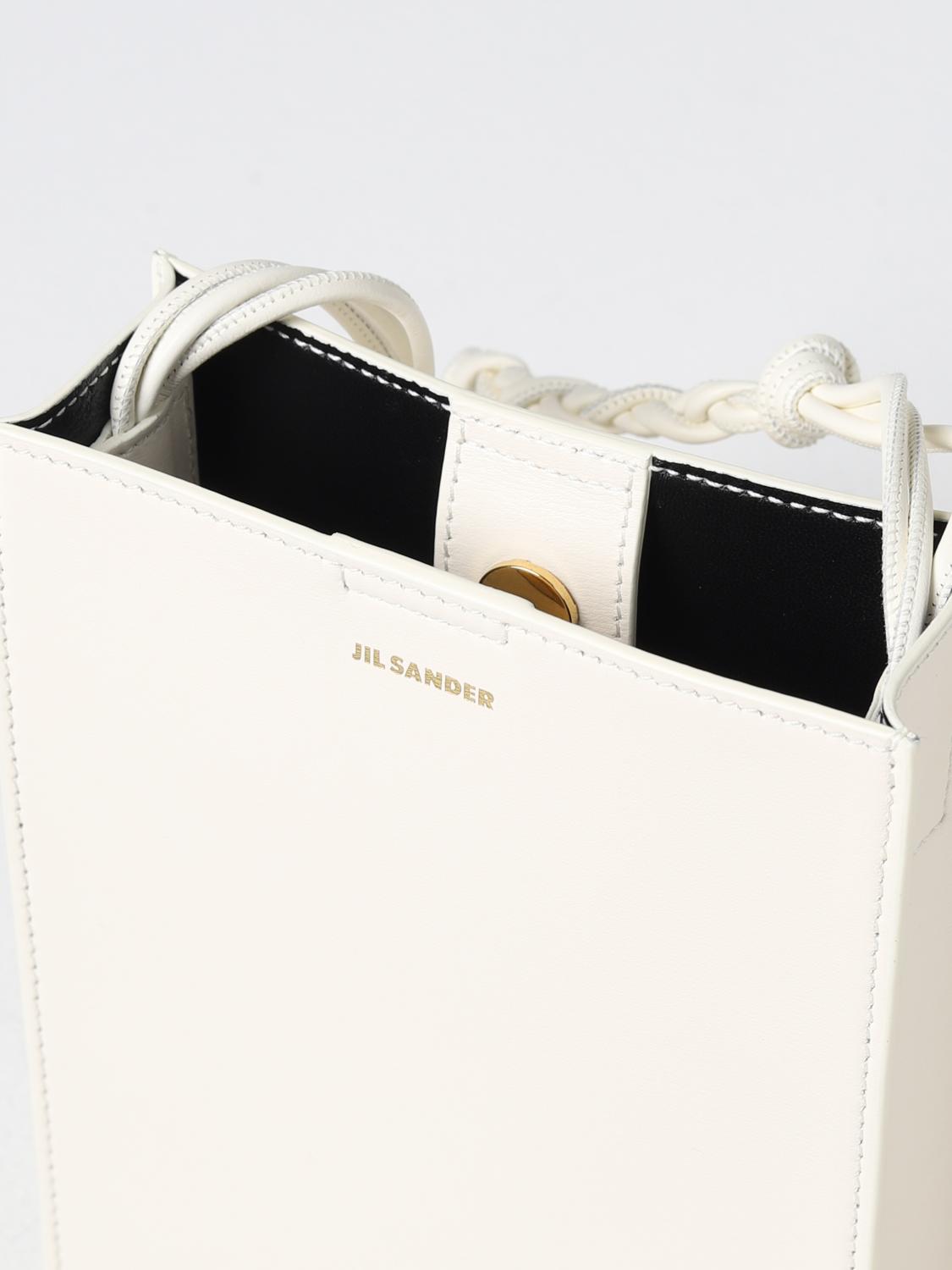 JIL SANDER BORSA MINI: Borsa Tangle Jil Sander in pelle, Avorio - Img 5