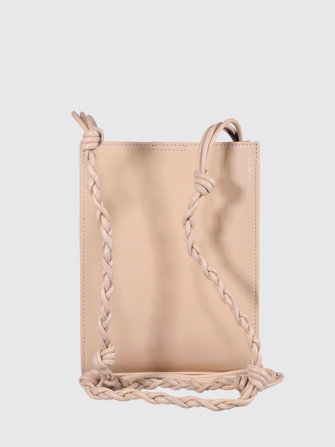 JIL SANDER BORSA MINI: Borsa Tangle Jil Sander in pelle, Nudo - Img 3