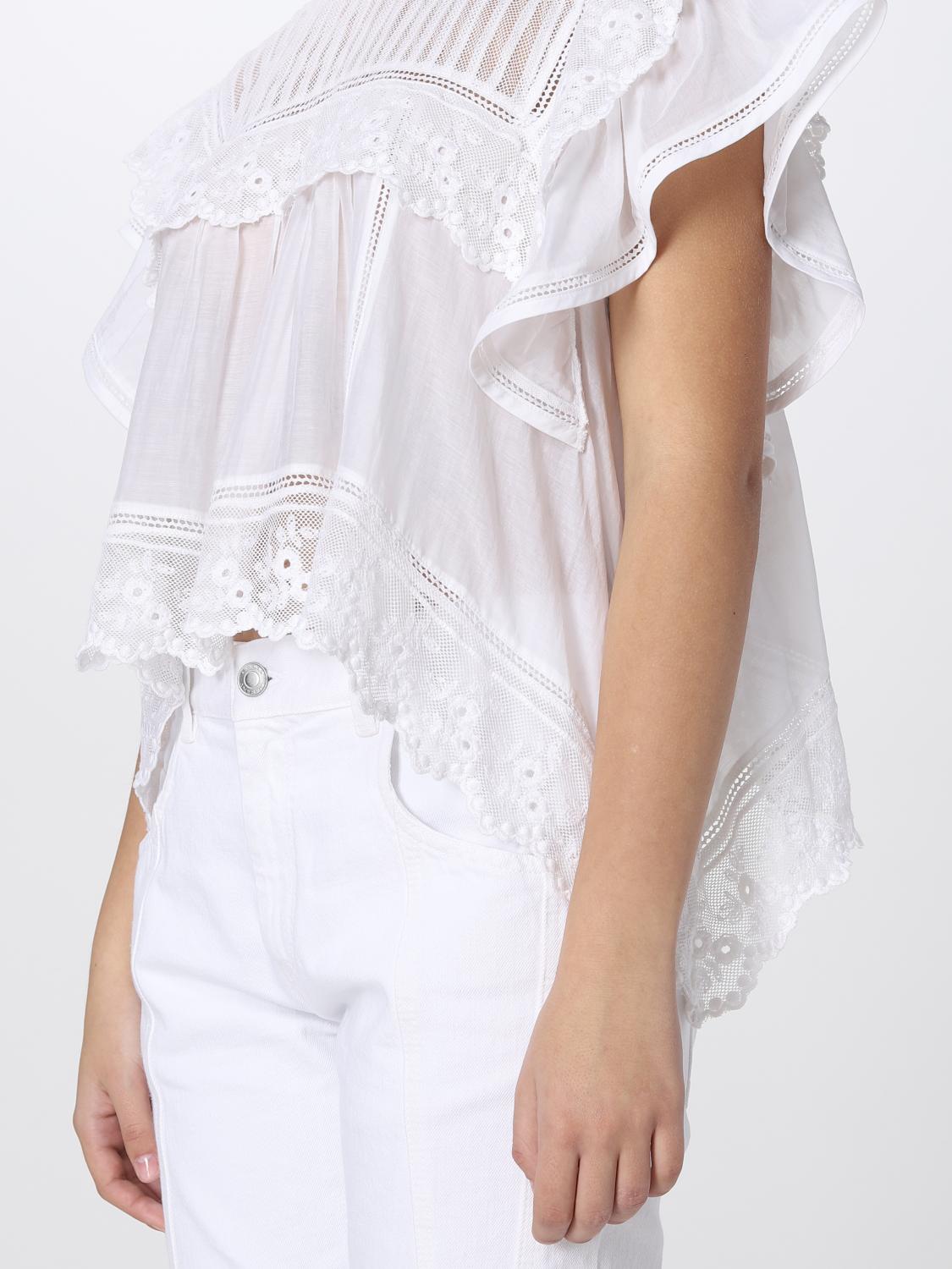 ISABEL MARANT TOP: Top femme Isabel Marant, Blanc - Img 4