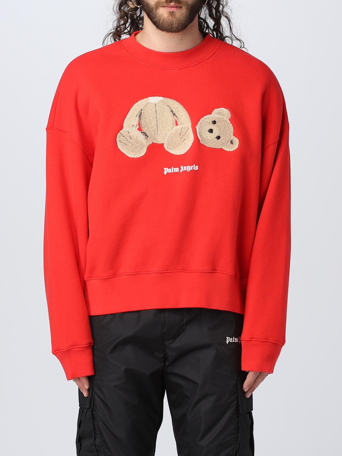 PALM ANGELS スウェットシャツ: スウェットシャツ メンズ Palm Angels, レッド - Img 1