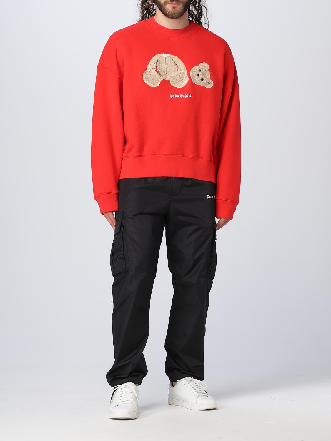 PALM ANGELS スウェットシャツ: スウェットシャツ メンズ Palm Angels, レッド - Img 2