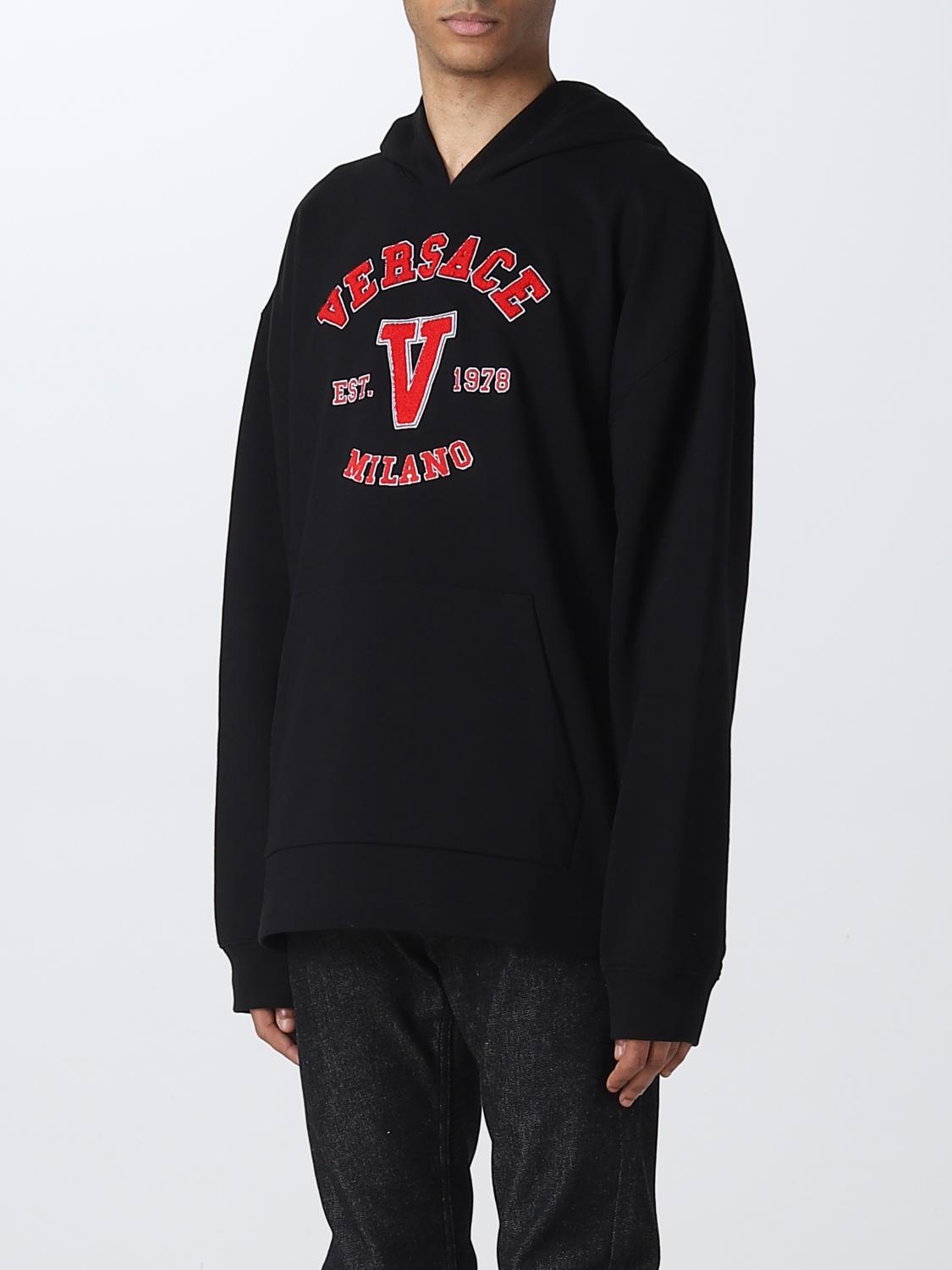 VERSACE SWEATSHIRT: Versace cotton sweatshirt, Black - Img 4