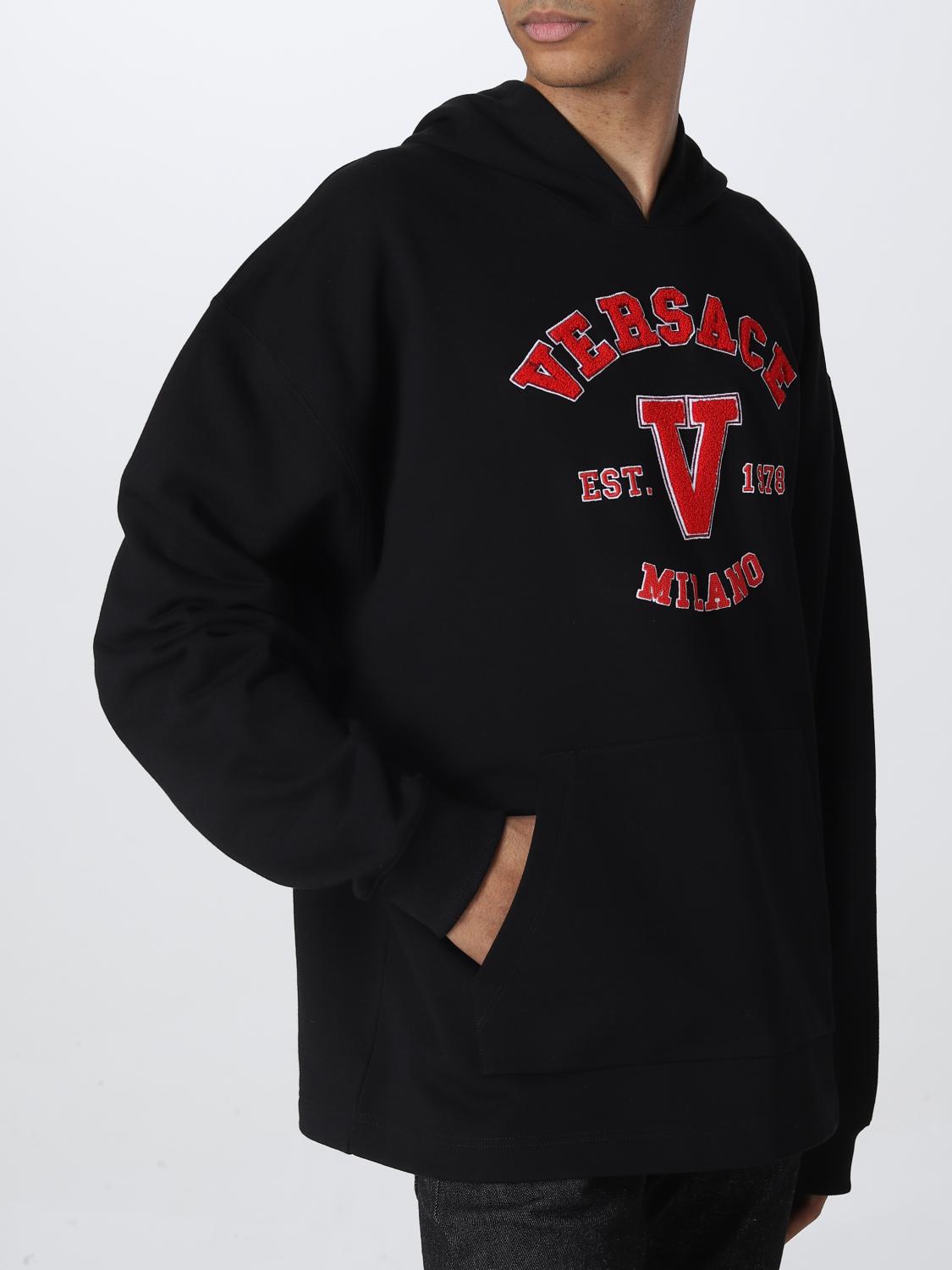 VERSACE SWEATSHIRT: Versace cotton sweatshirt, Black - Img 5