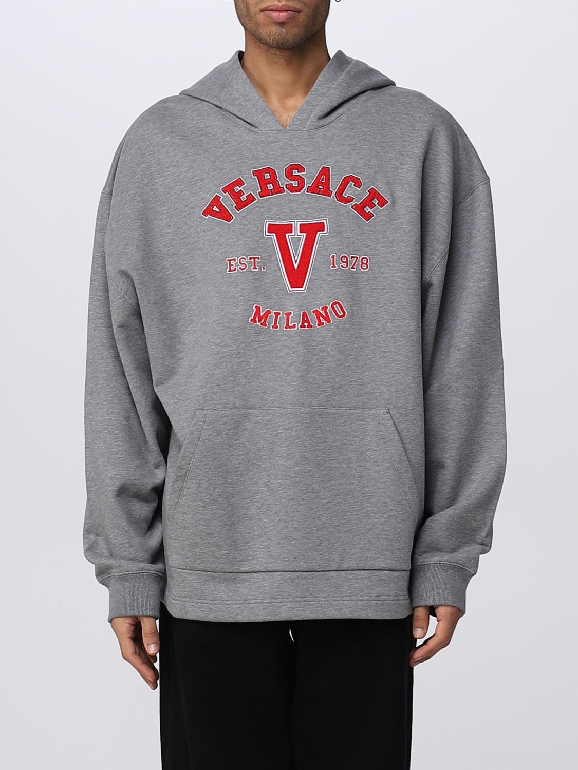 VERSACE SUDADERA: Sudadera hombre Versace, Gris - Img 1