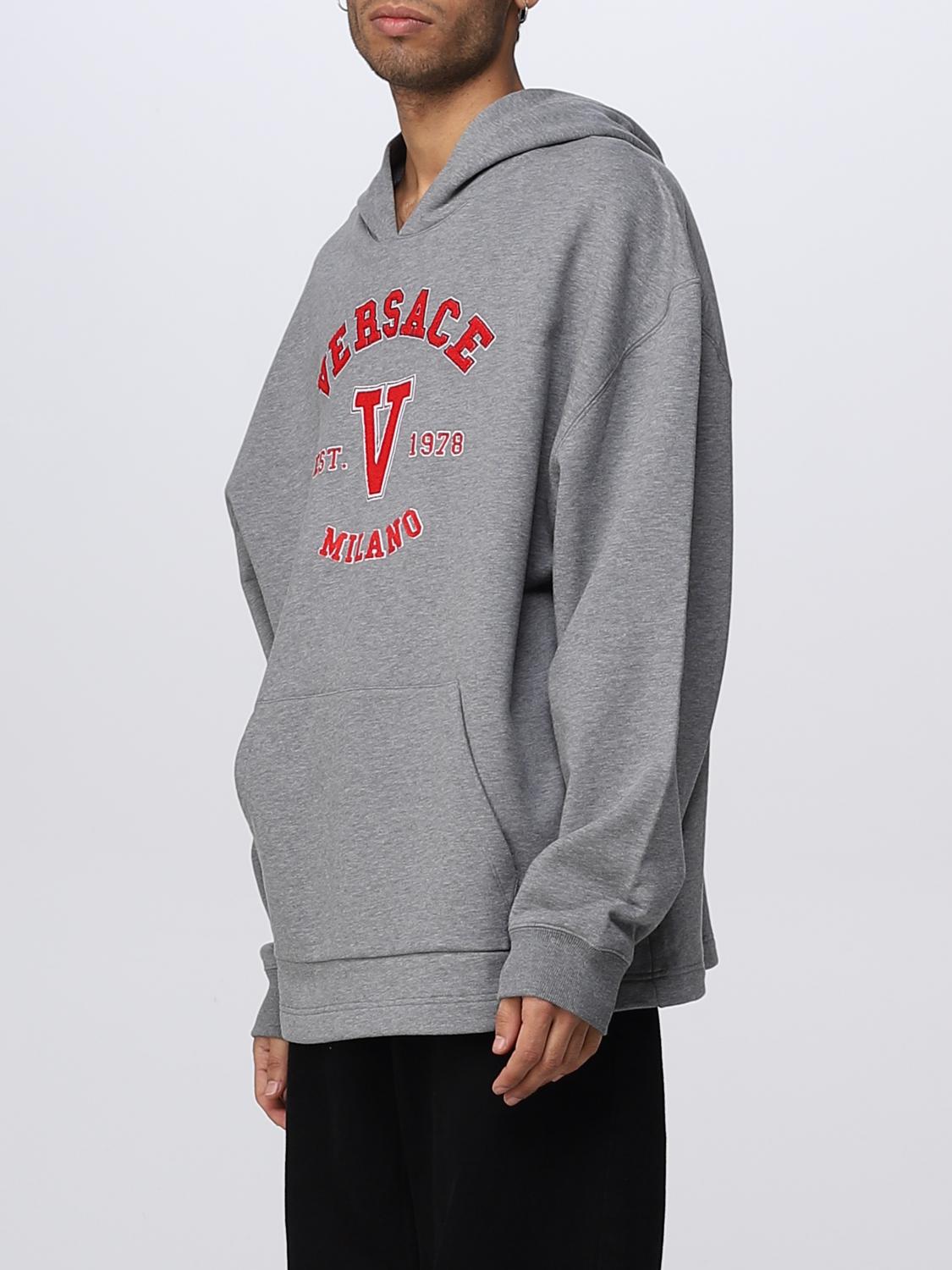 VERSACE SUDADERA: Sudadera hombre Versace, Gris - Img 4