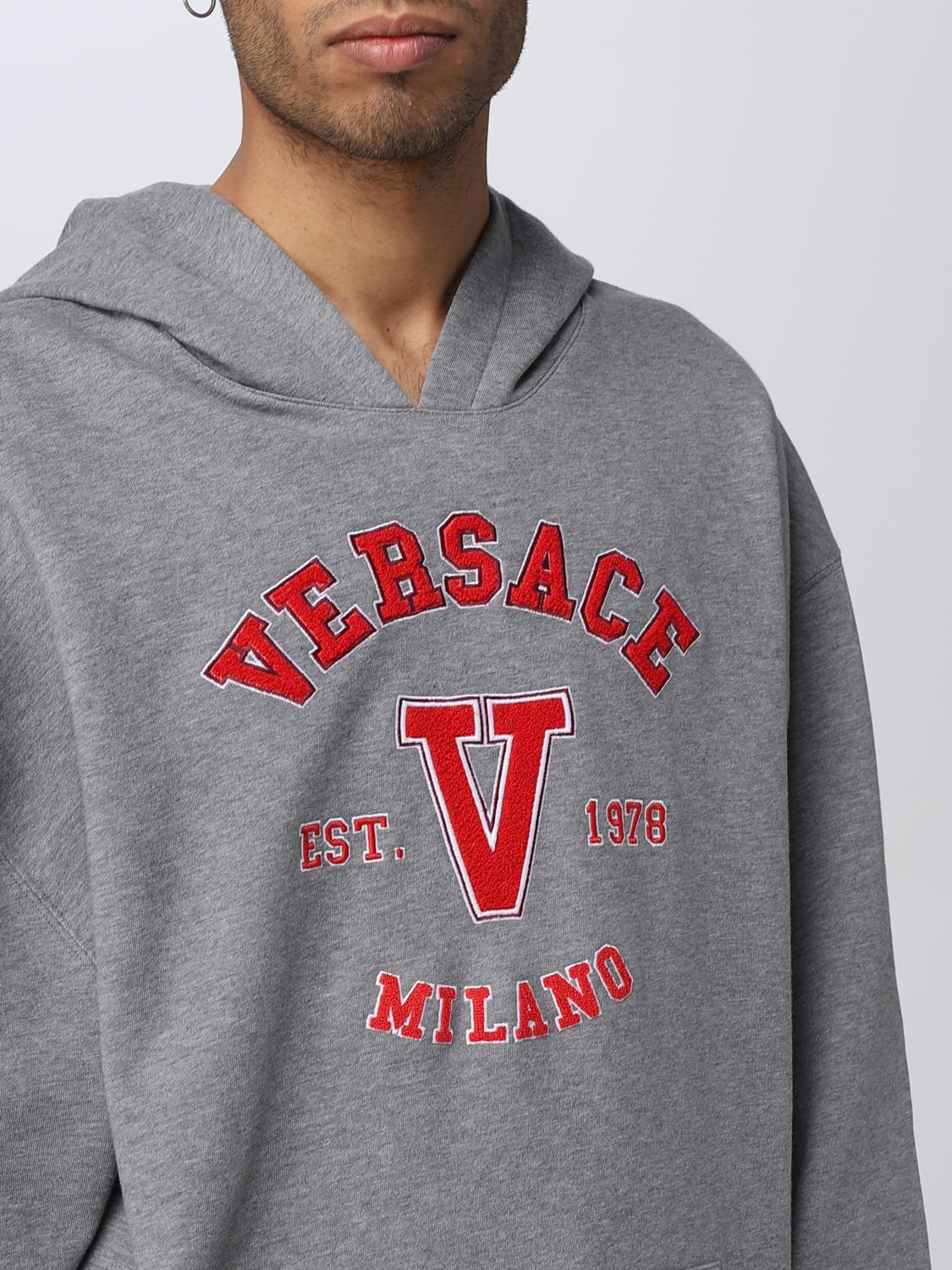 VERSACE SUDADERA: Sudadera hombre Versace, Gris - Img 5