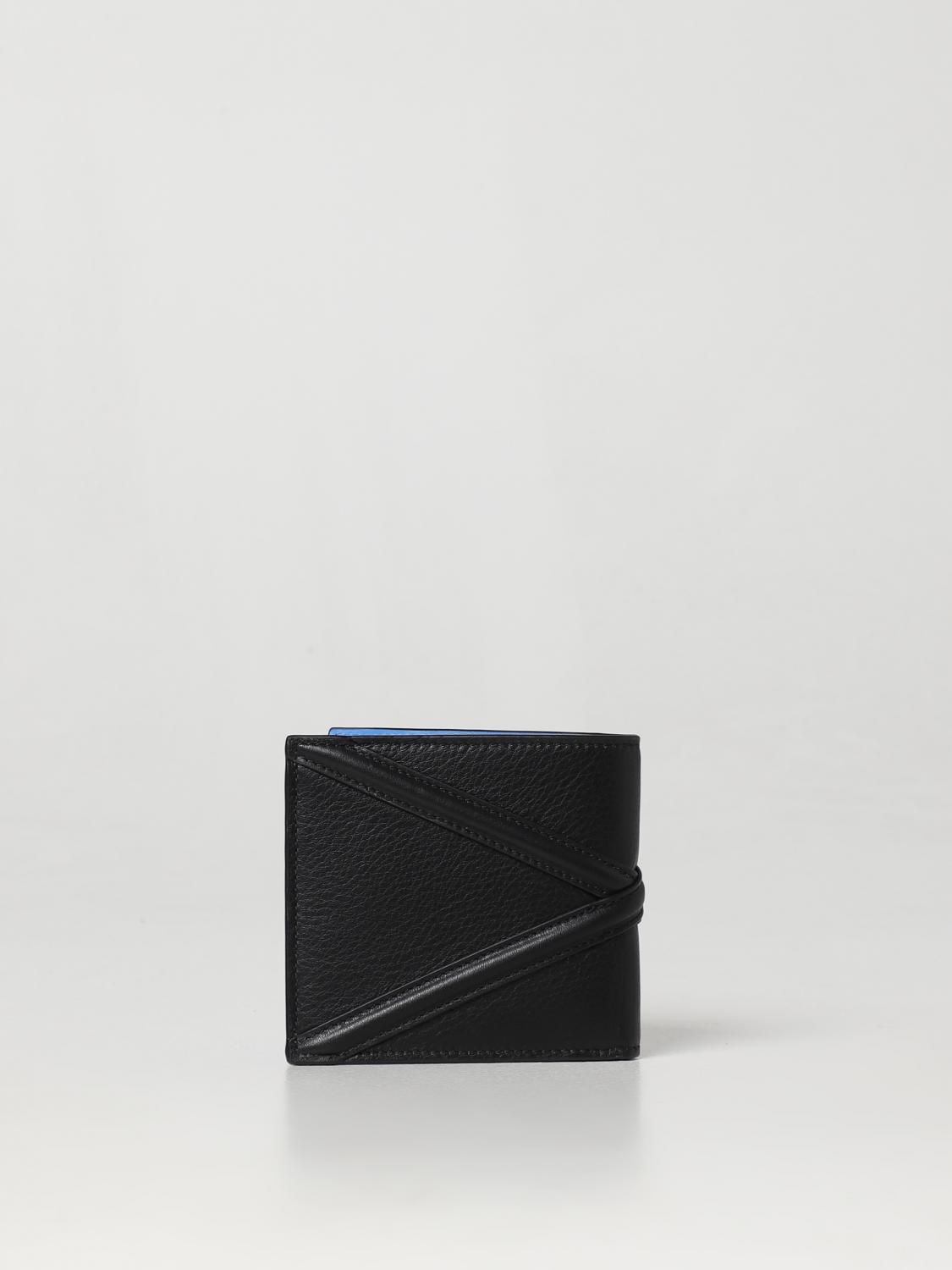 MCQUEEN PORTAFOGLIO: Portafoglio McQueen in pelle a micro grana, Nero - Img 3