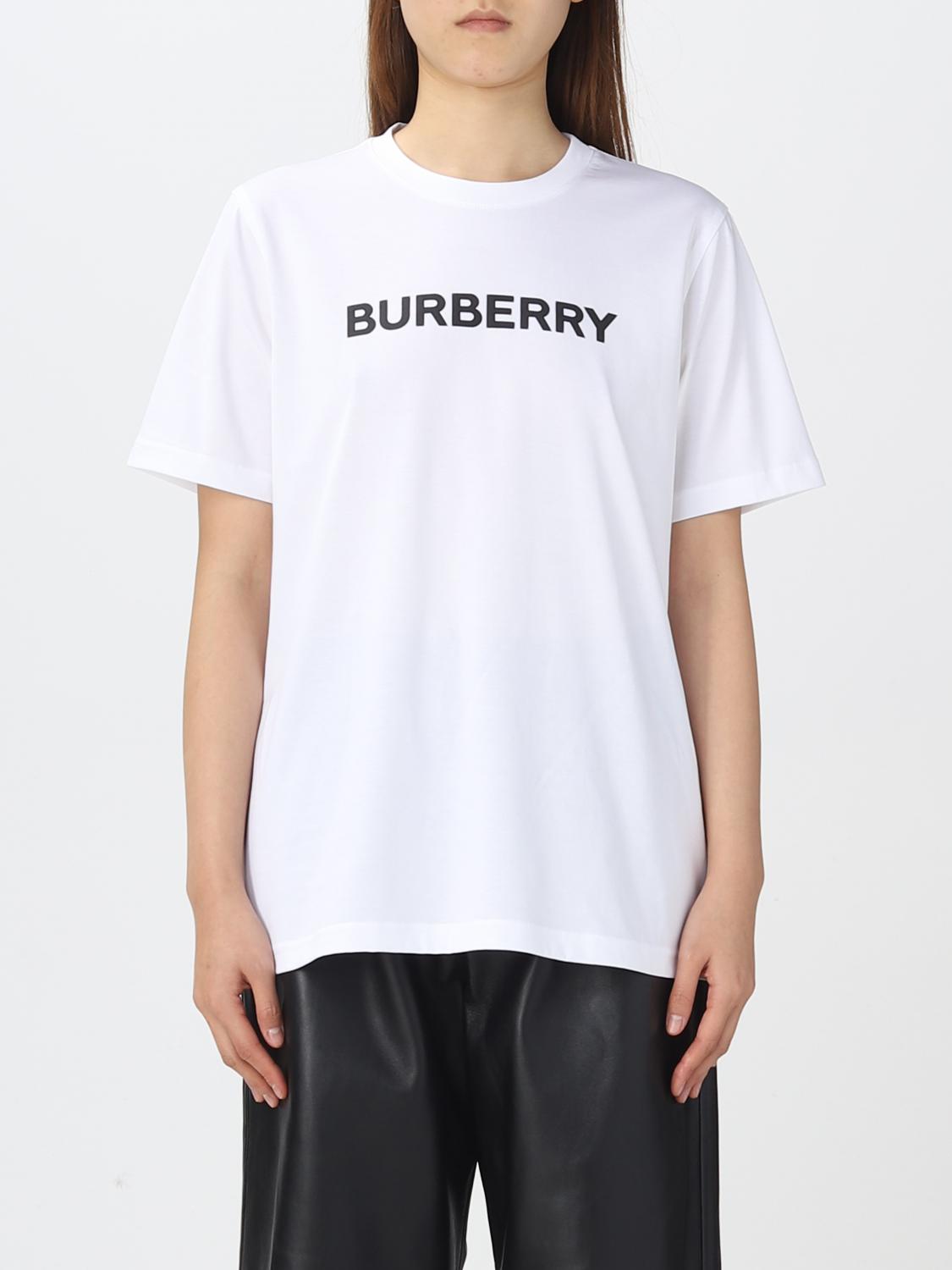 Burberry Women White Cotton T-Shirt main image 1
