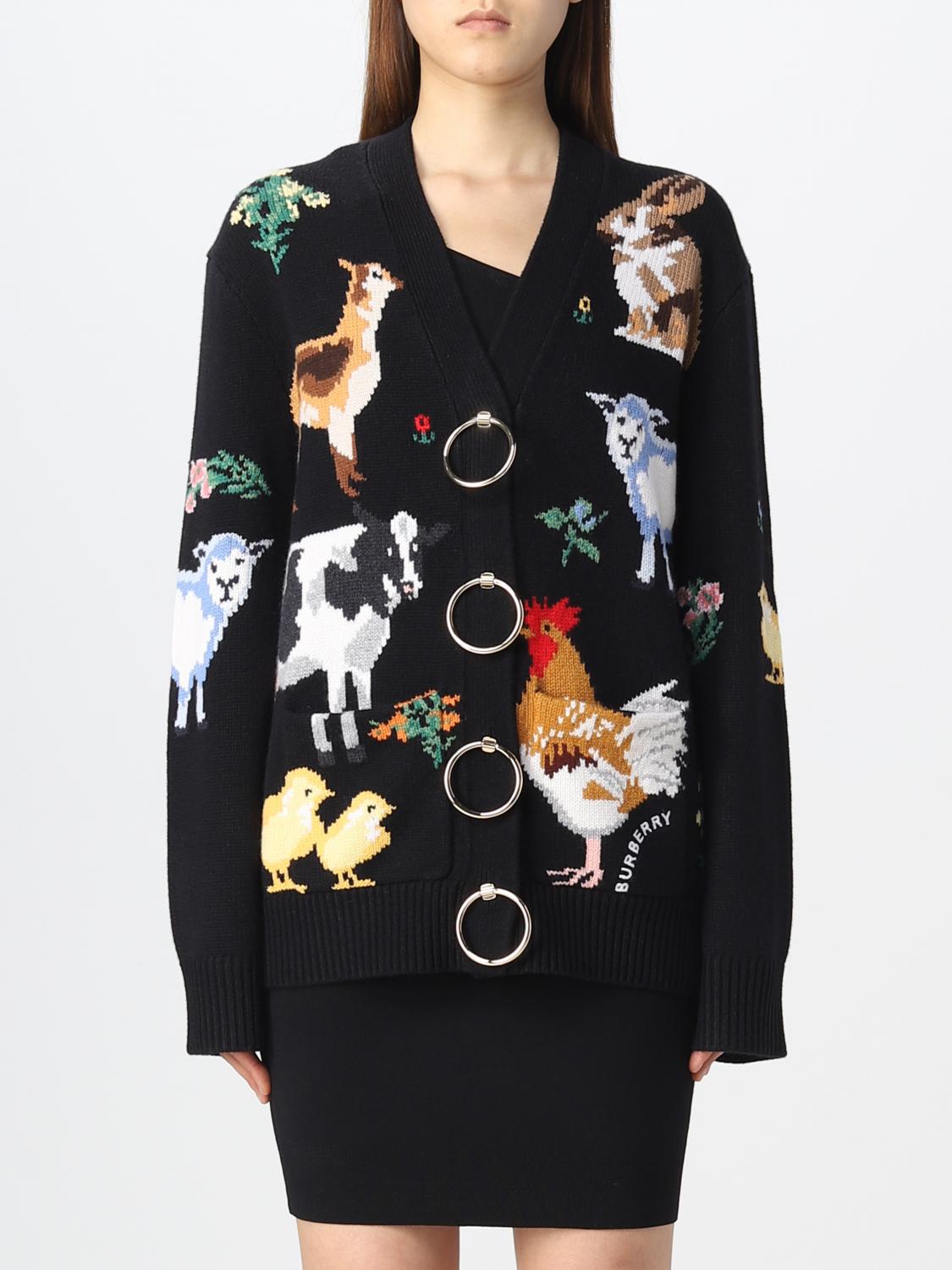 BURBERRY: cardigan in wool and cashmere Black Burberry