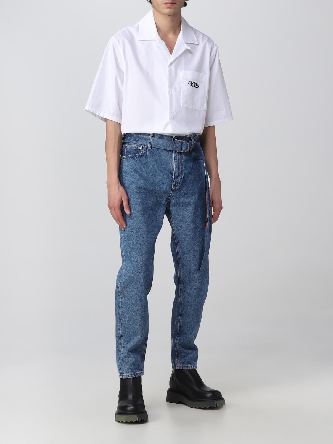 OFF-WHITE JEANS: Off-White denim jeans, Blue - Img 2