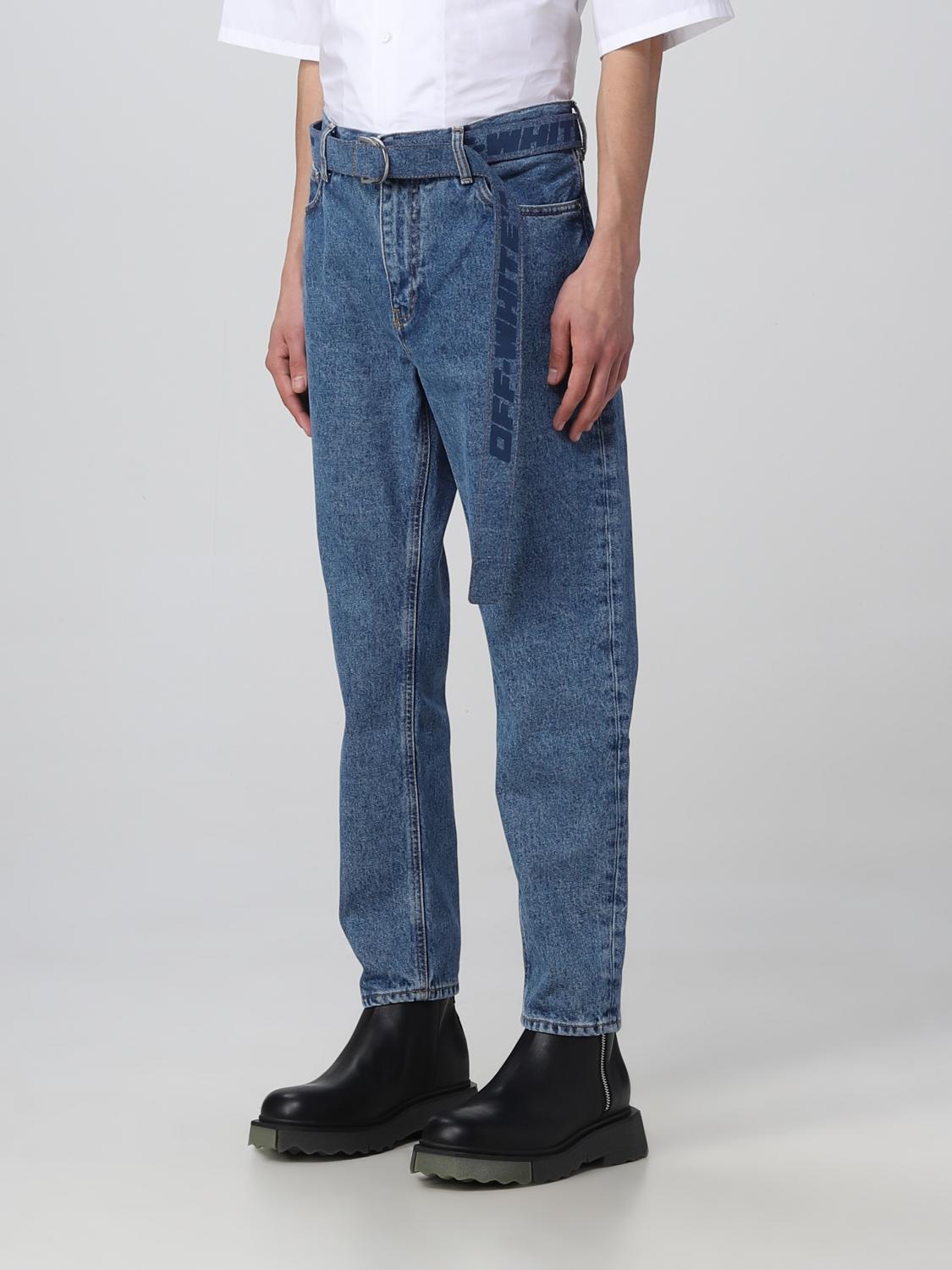 OFF-WHITE JEANS: Off-White denim jeans, Blue - Img 4