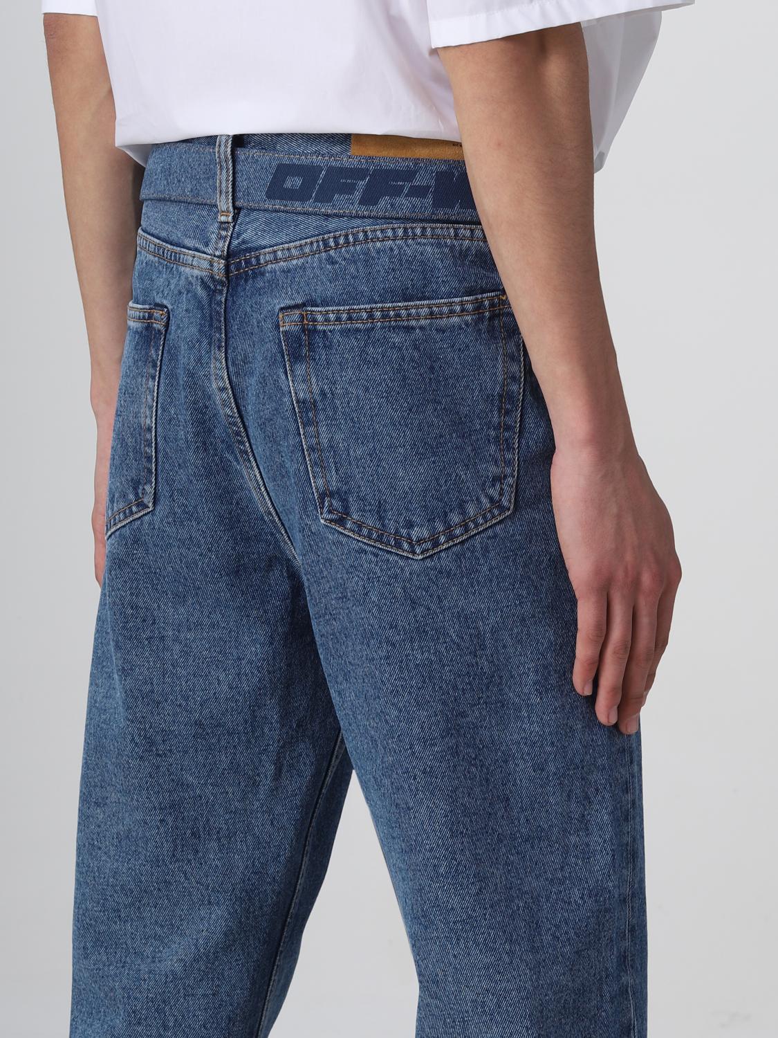 OFF-WHITE JEANS: Off-White denim jeans, Blue - Img 5