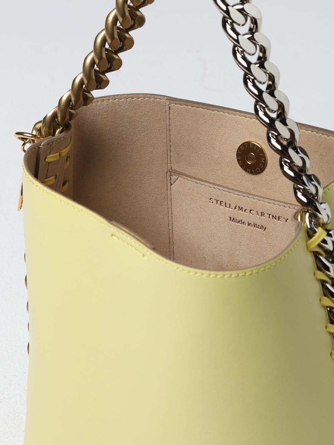 STELLA MCCARTNEY BORSA MINI: Borsa Stella McCartney in pelle sintetica, Giallo - Img 4