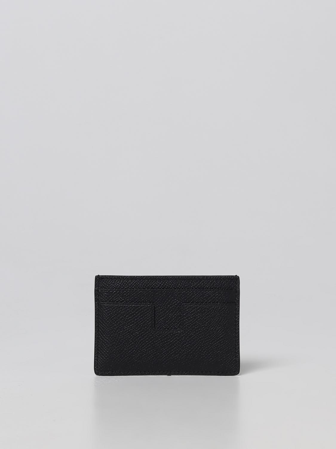 TOM FORD PORTAFOGLIO: Portacarte di credito Tom Ford in pelle a grana, Nero - Img 2