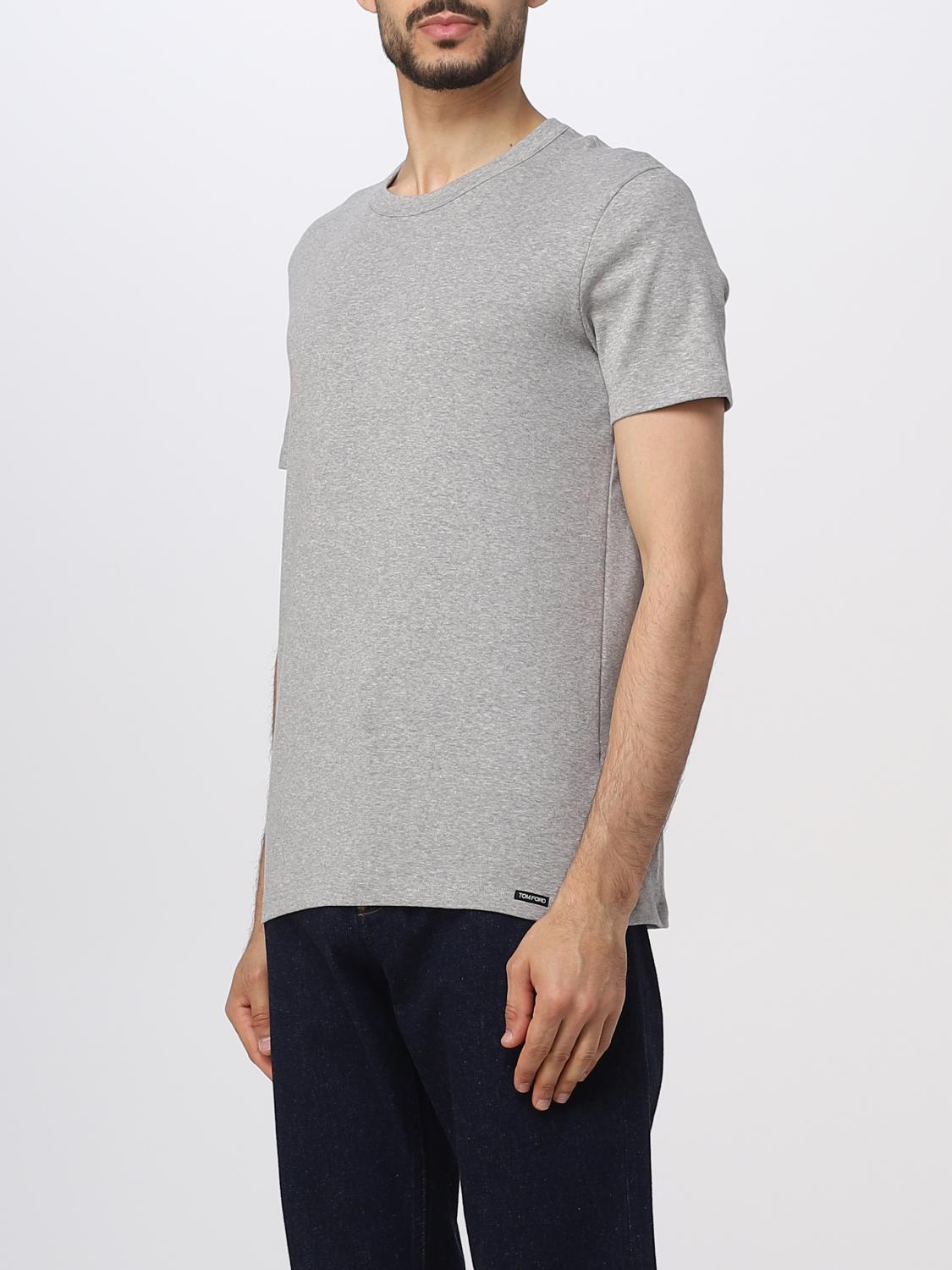 TOM FORD T恤: T恤 男士 Tom Ford, 灰色 - Img 3