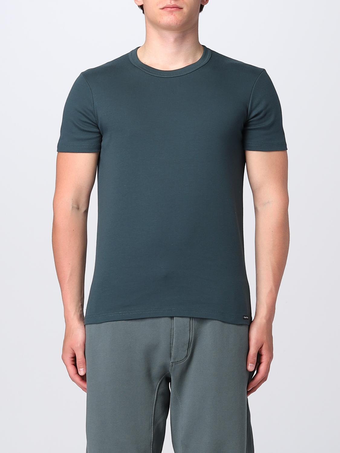 TOM FORD T-SHIRT: T-shirt herren Tom Ford, Moosgrün - Img 1