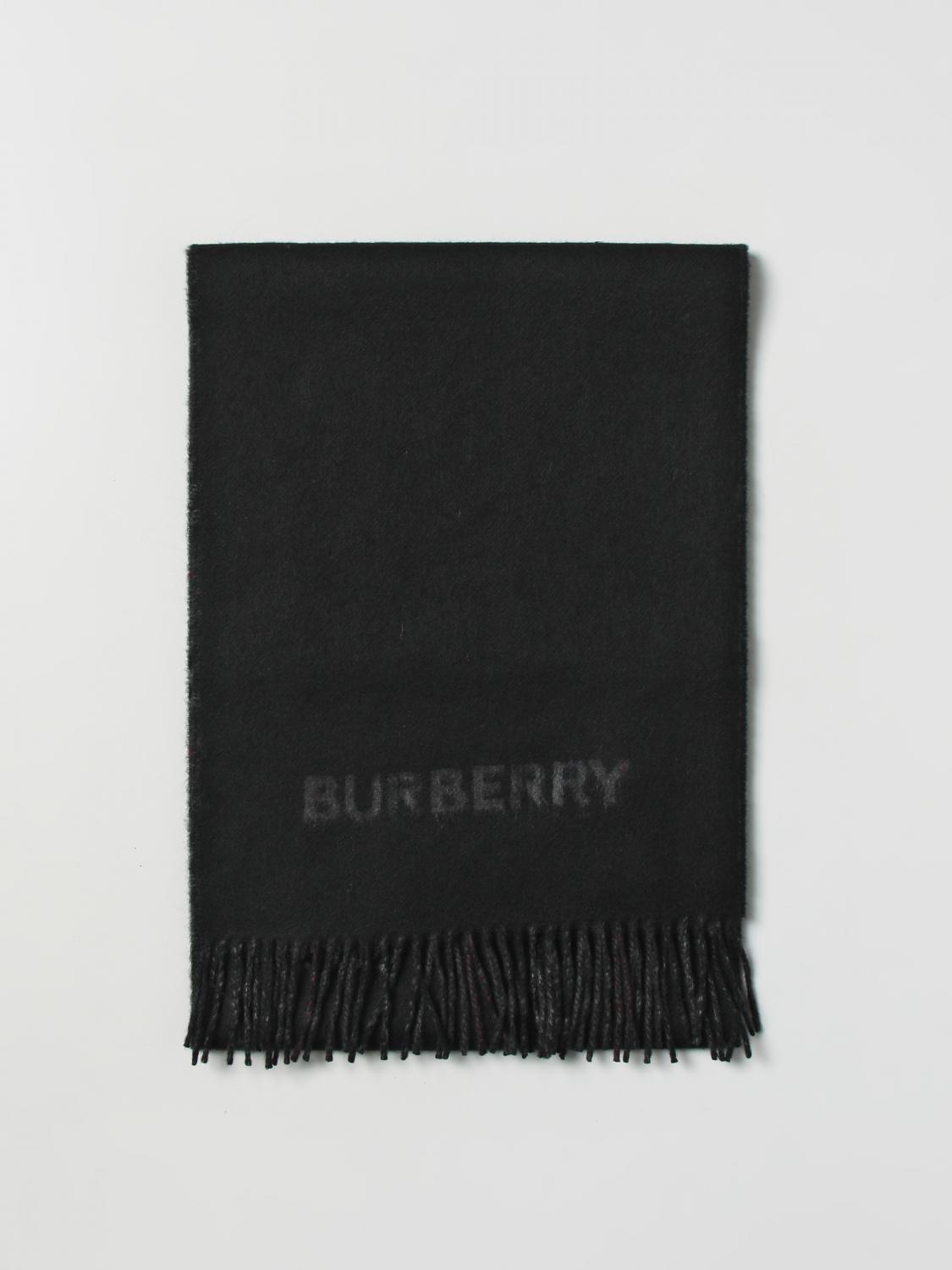 BURBERRY 스카프: 스카프 남성 Burberry, 블랙 - Img 1