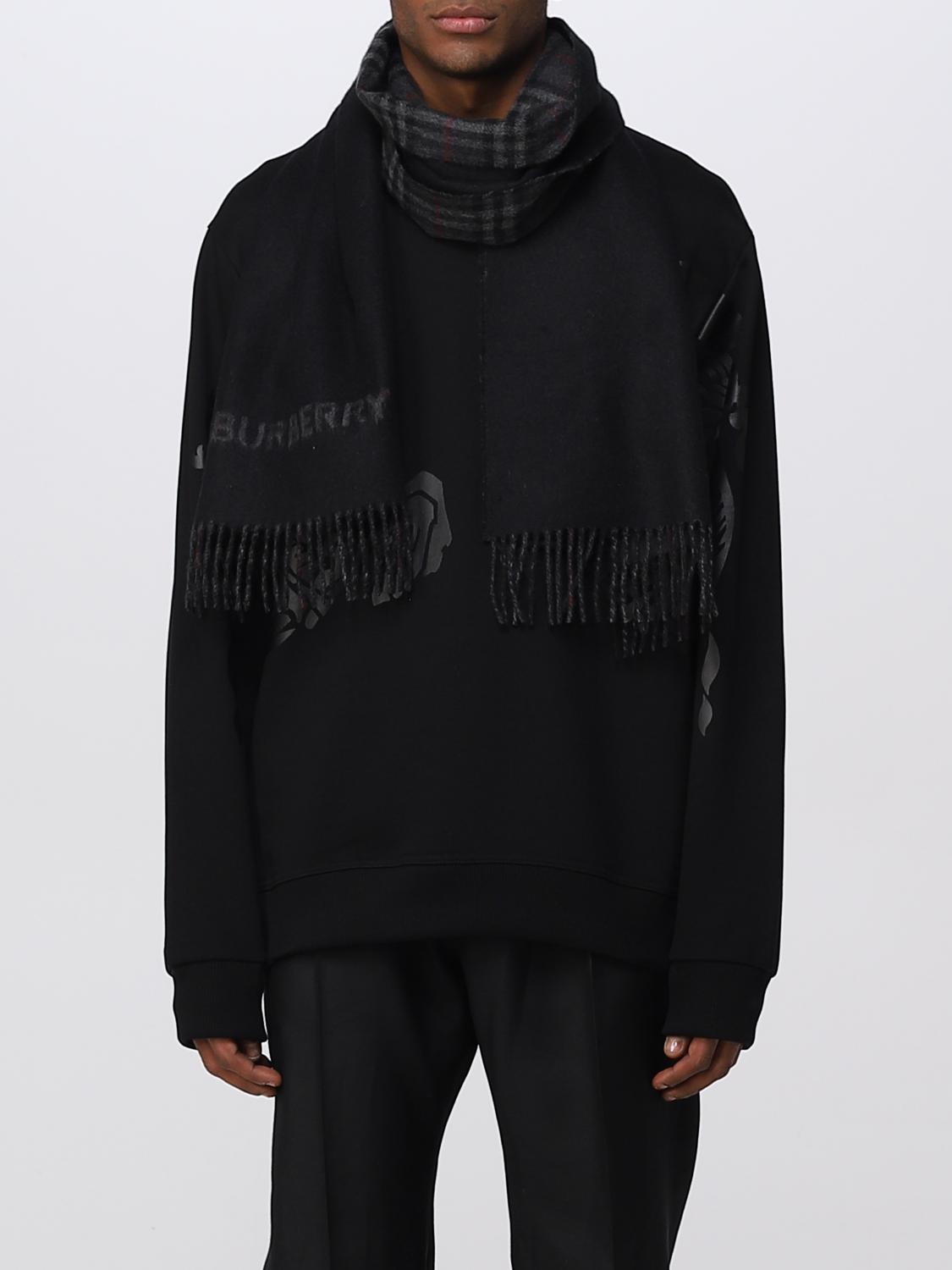 BURBERRY 스카프: 스카프 남성 Burberry, 블랙 - Img 2