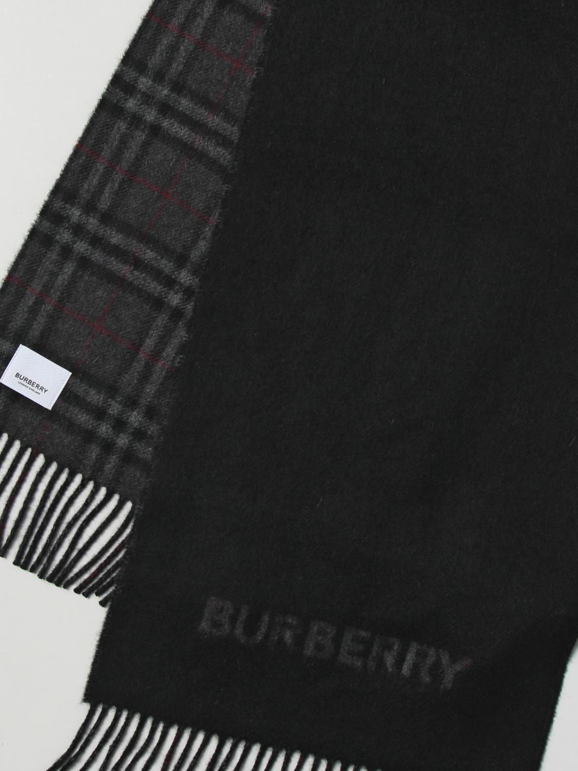 BURBERRY 스카프: 스카프 남성 Burberry, 블랙 - Img 3