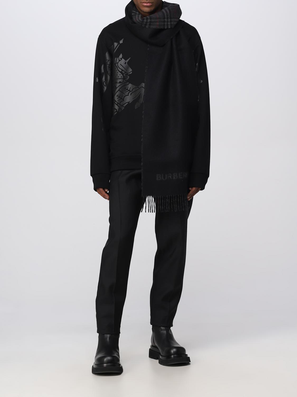BURBERRY 스카프: 스카프 남성 Burberry, 블랙 - Img 4