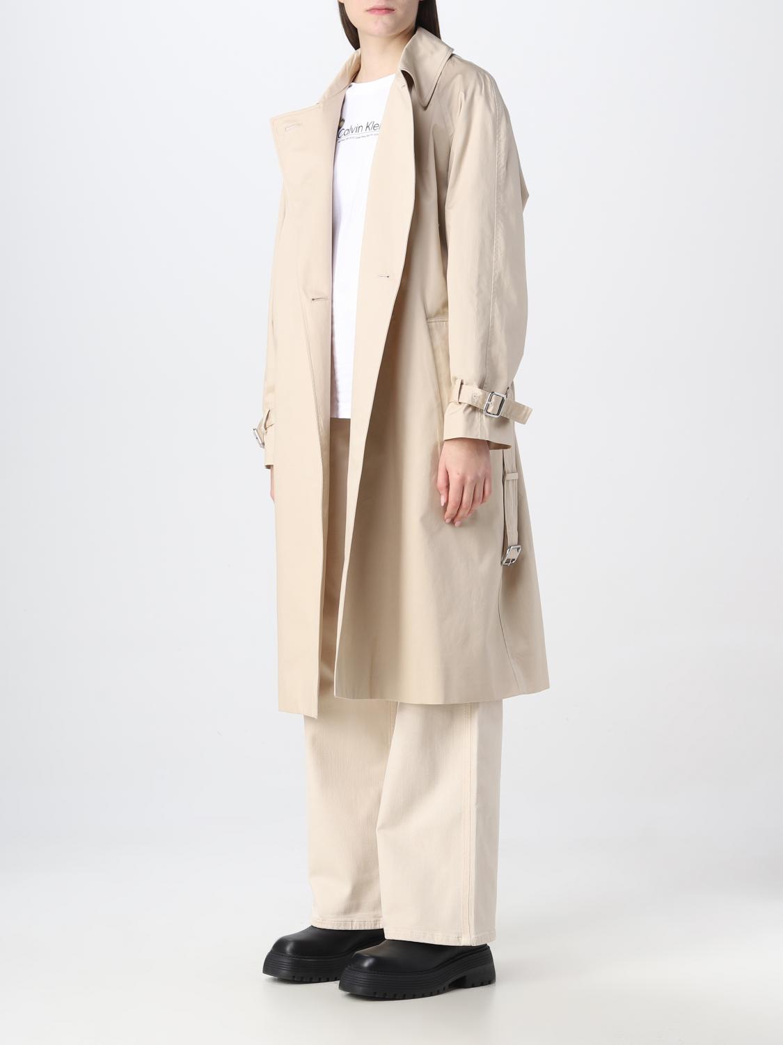 CALVIN KLEIN GABARDINA: Abrigo mujer Calvin Klein, Blanco - Img 4