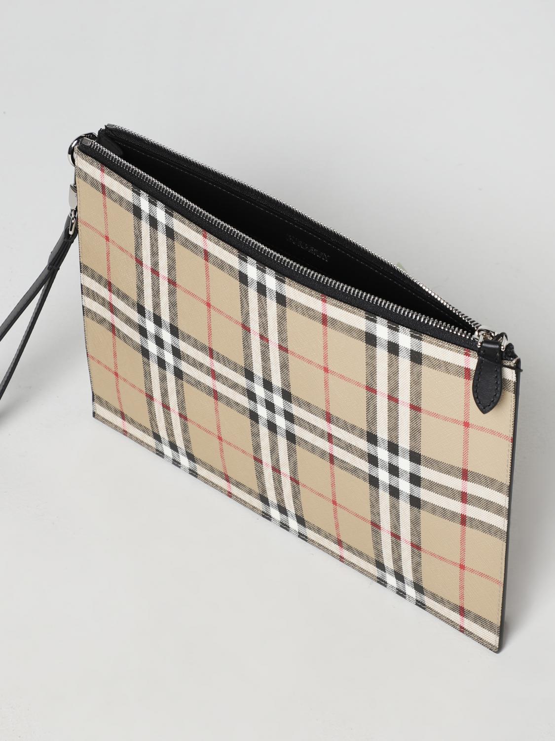 Burberry Edin document holder in coated - Beige | 8065629 | GIGLIO.COM