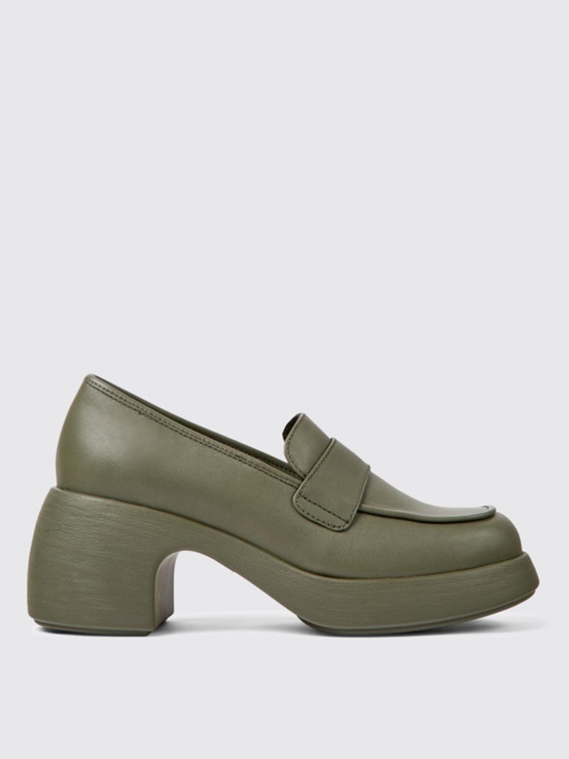 Camper Thelma moccasins in leather - Green | K201292-009 THELMA