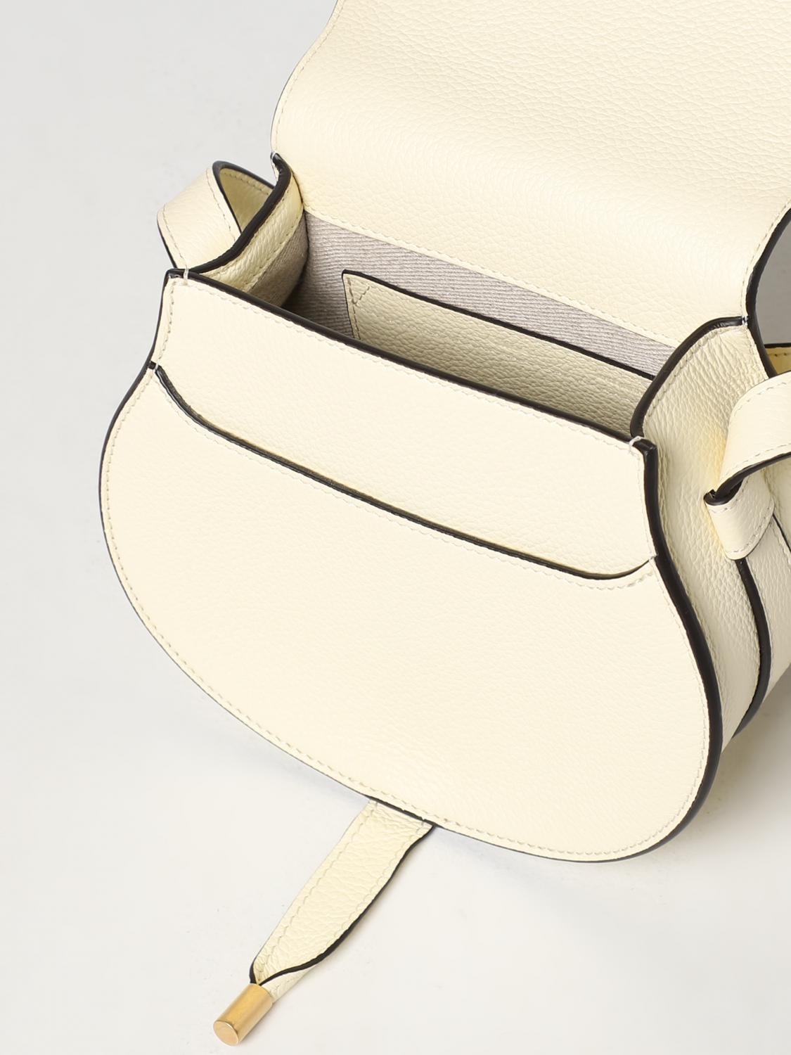 CHLOÉ BORSA MINI: Borsa Marcie Chloé in pelle a grana, Giallo - Img 4