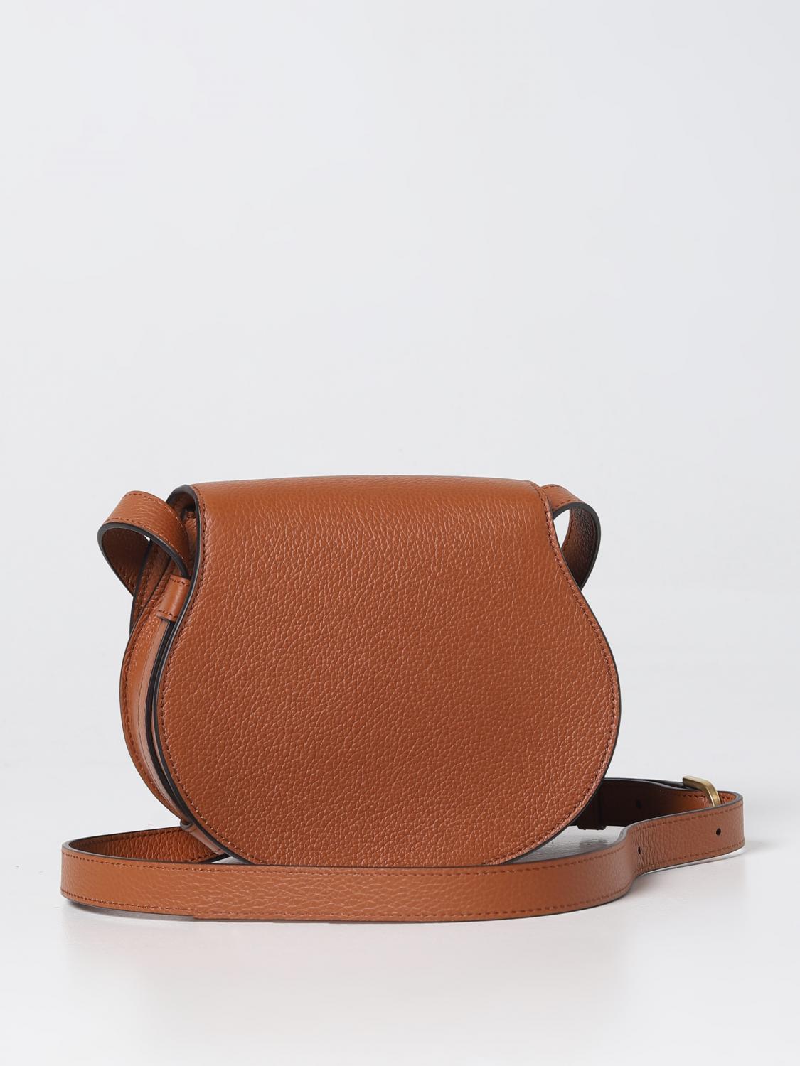 CHLOÉ BORSA MINI: Borsa Marcie Chloé in pelle a grana, Tortora - Img 2